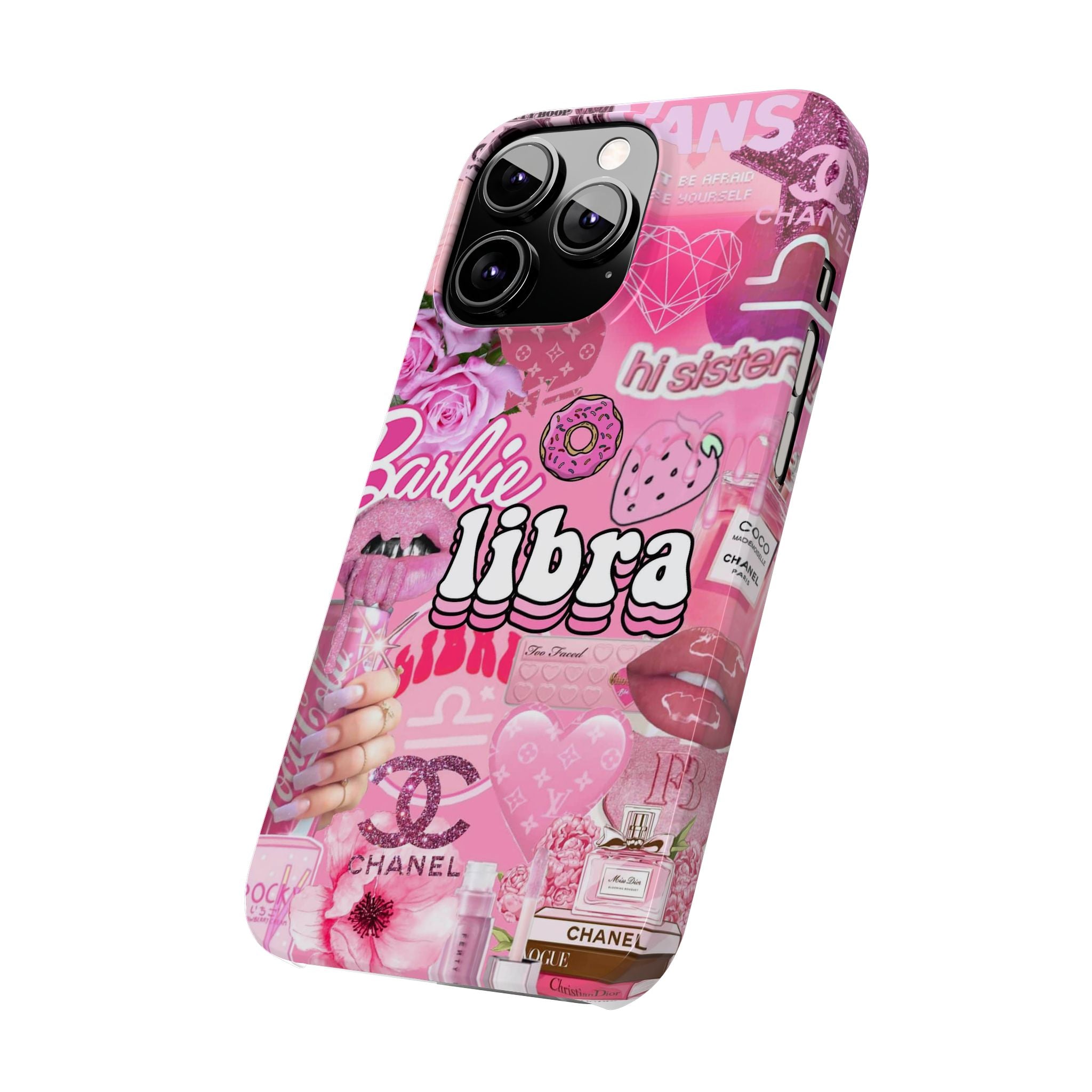 Libra Pink Collage Slim Phone Case