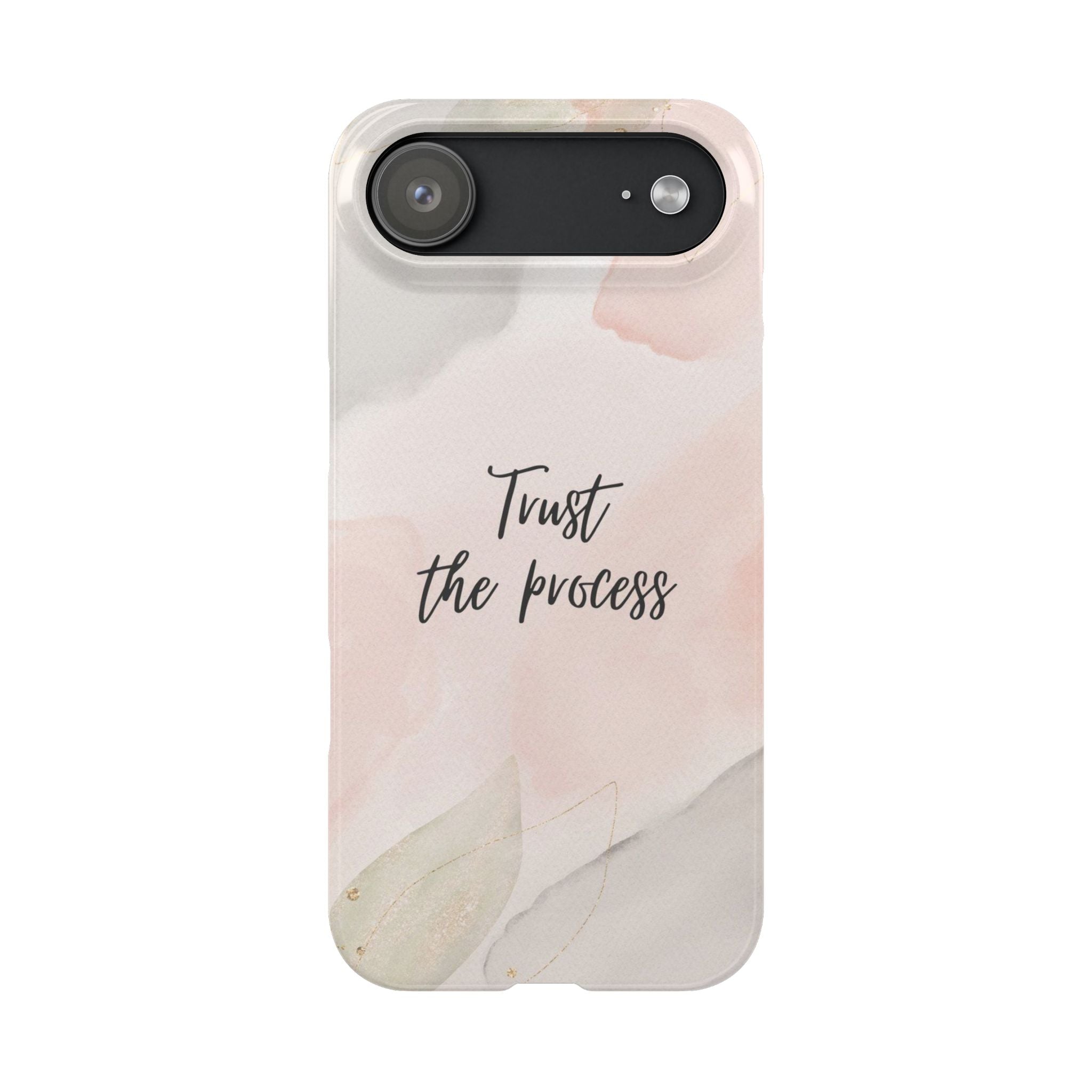 Slim Phone Case — Trust the Process Floral Watercolor Phone Cover