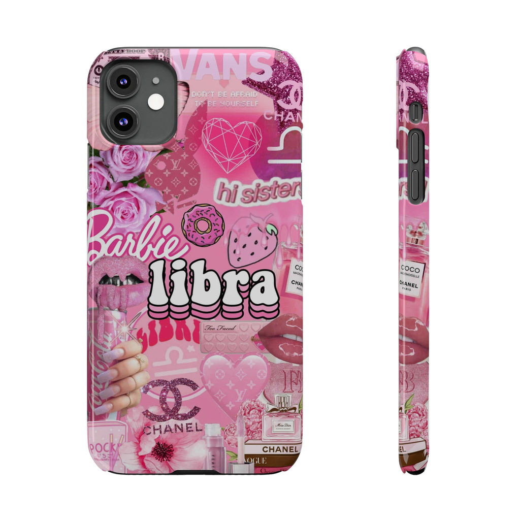 Libra Pink Collage Slim Phone Case