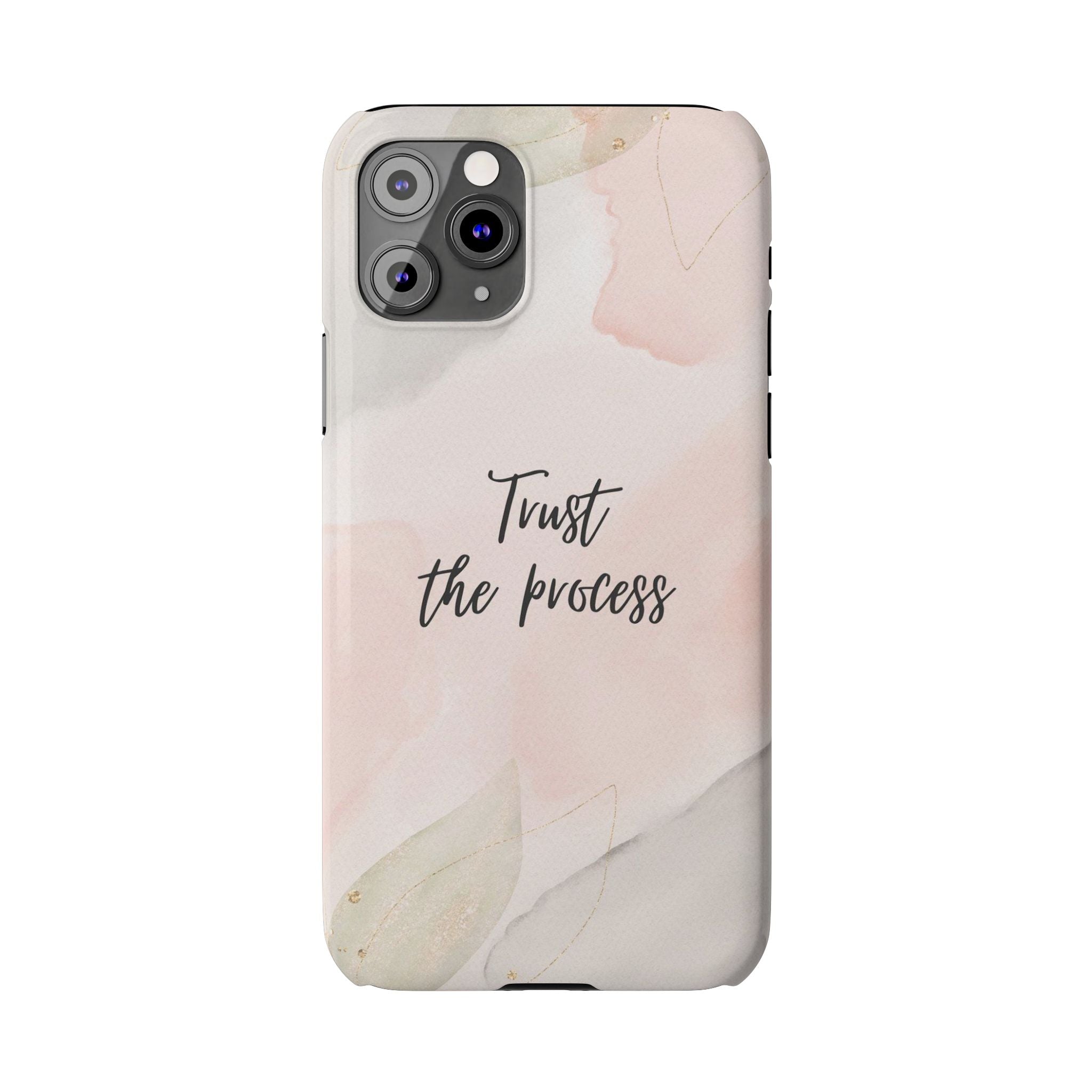 Slim Phone Case — Trust the Process Floral Watercolor Phone Cover