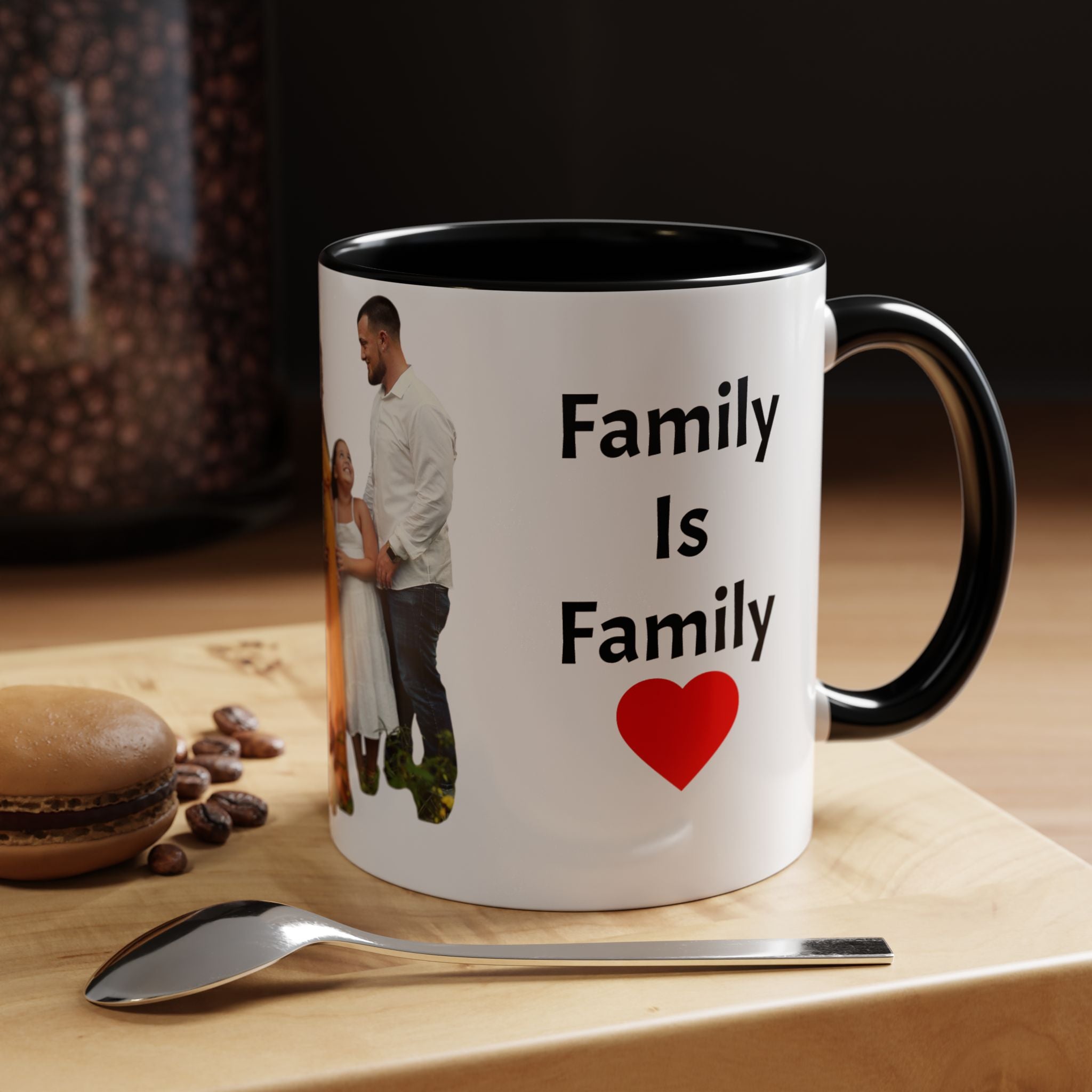 Personalized Family Photo Accent Coffee Mug — Custom 11/15oz Gift