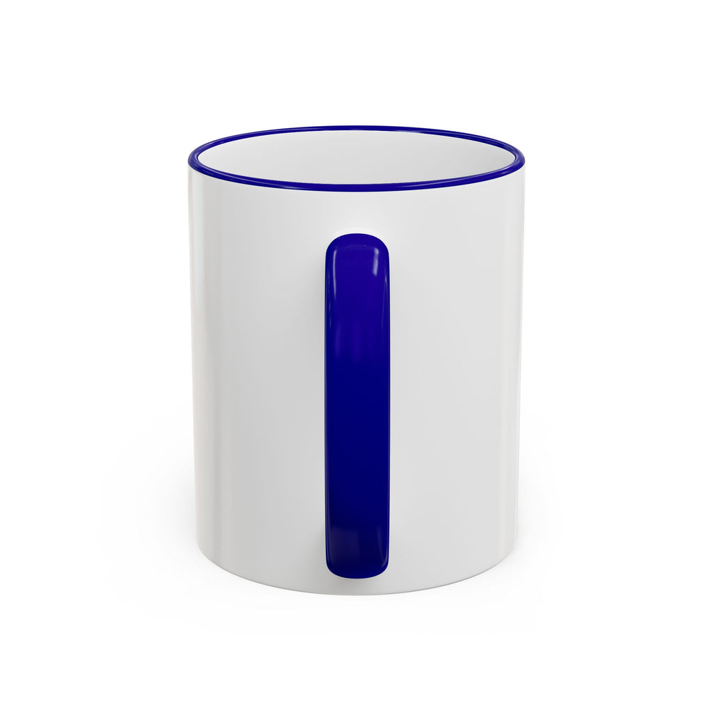 Life Begins After Coffee Accent Rim Mug — Cute Script Coffee Lover Gift (11oz/15oz)