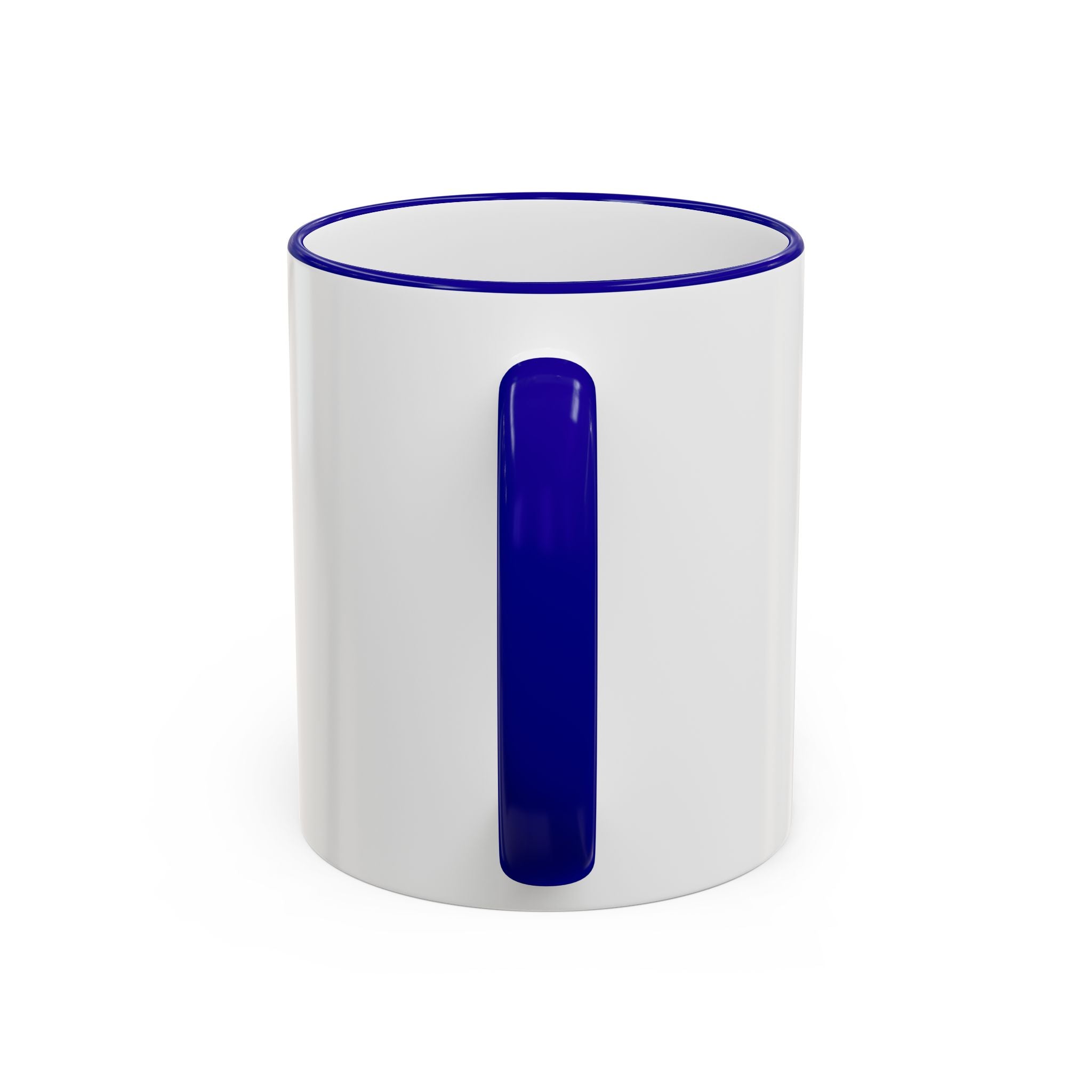 Life Begins After Coffee Accent Rim Mug — Cute Script Coffee Lover Gift (11oz/15oz)