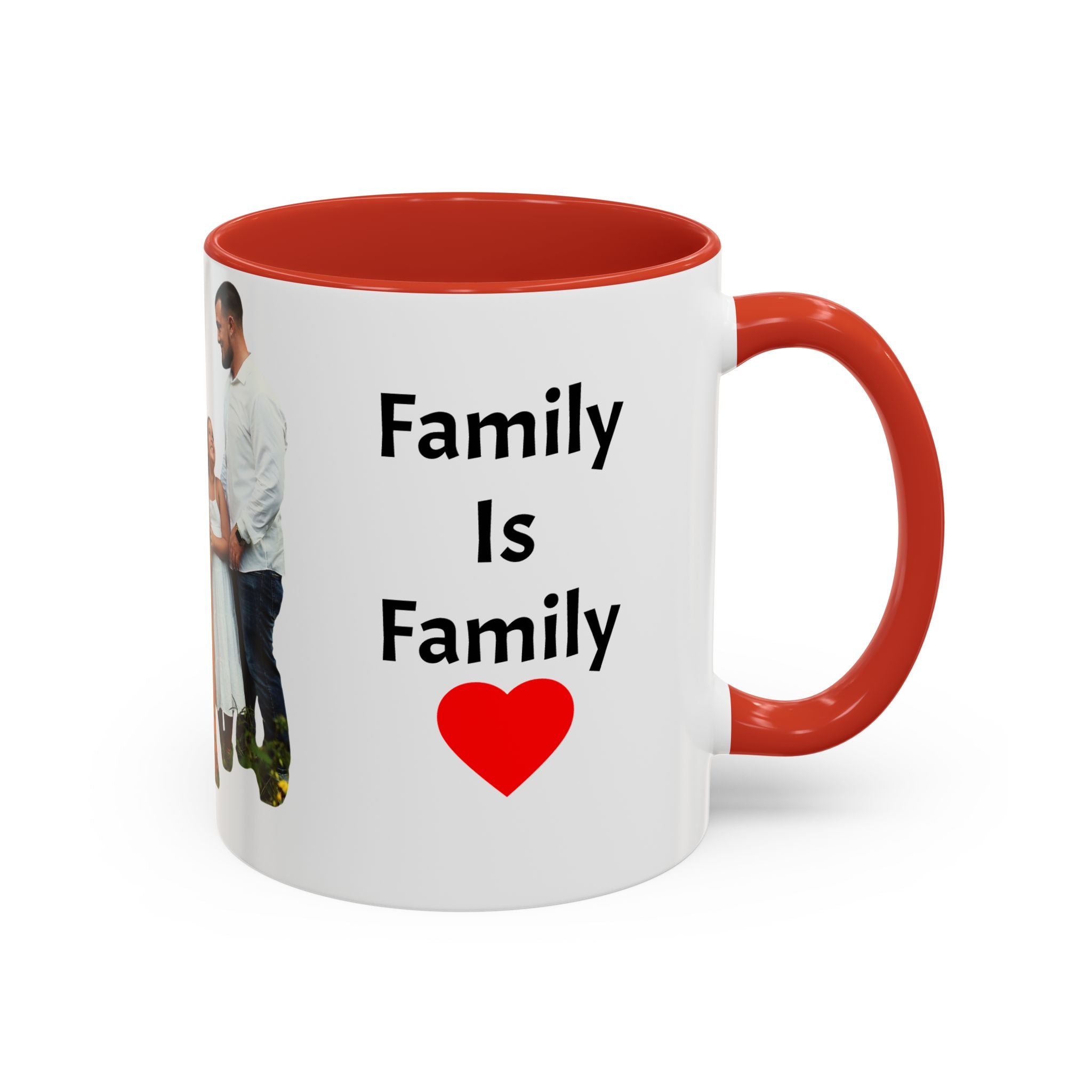 Personalized Family Photo Accent Coffee Mug — Custom 11/15oz Gift