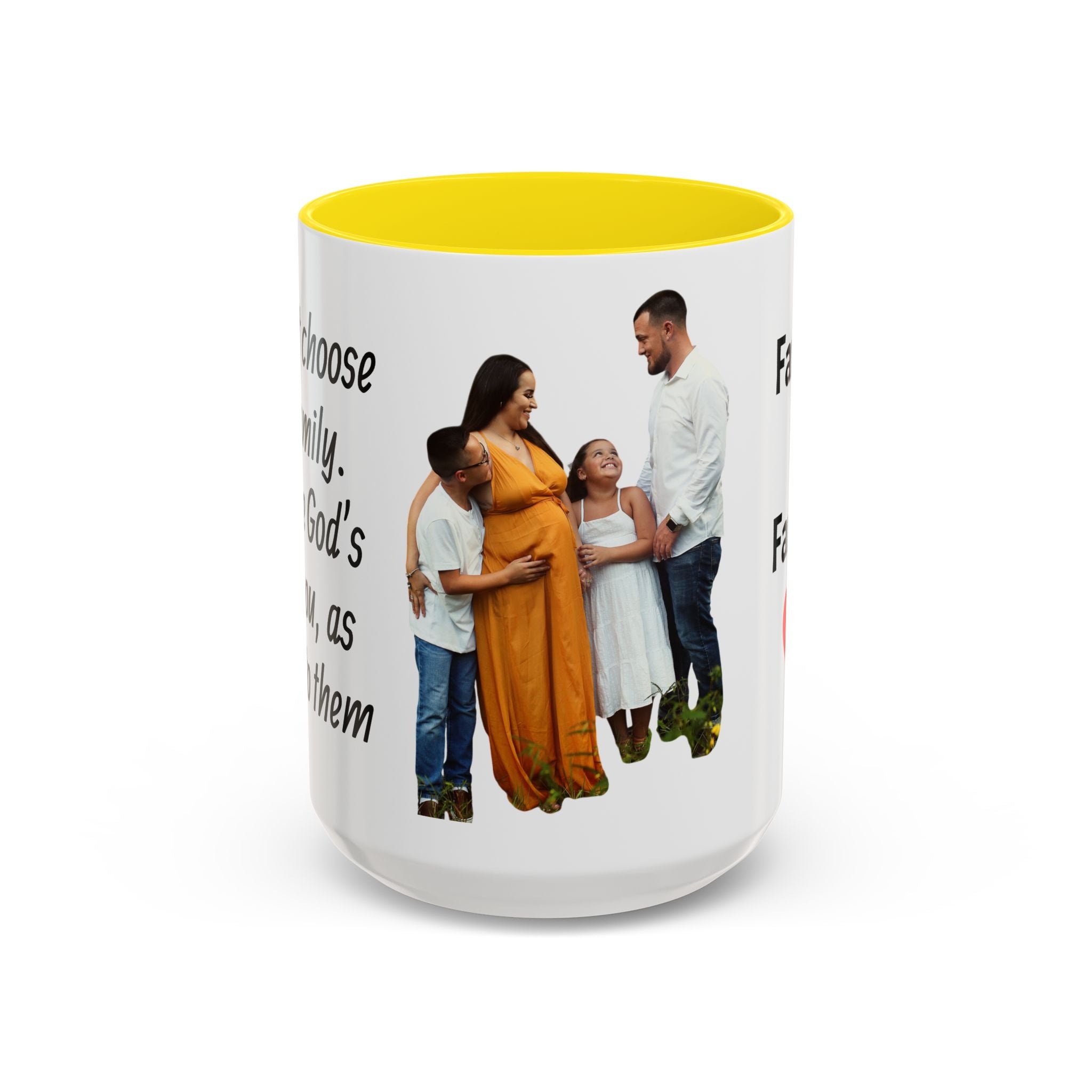 Personalized Family Photo Accent Coffee Mug — Custom 11/15oz Gift