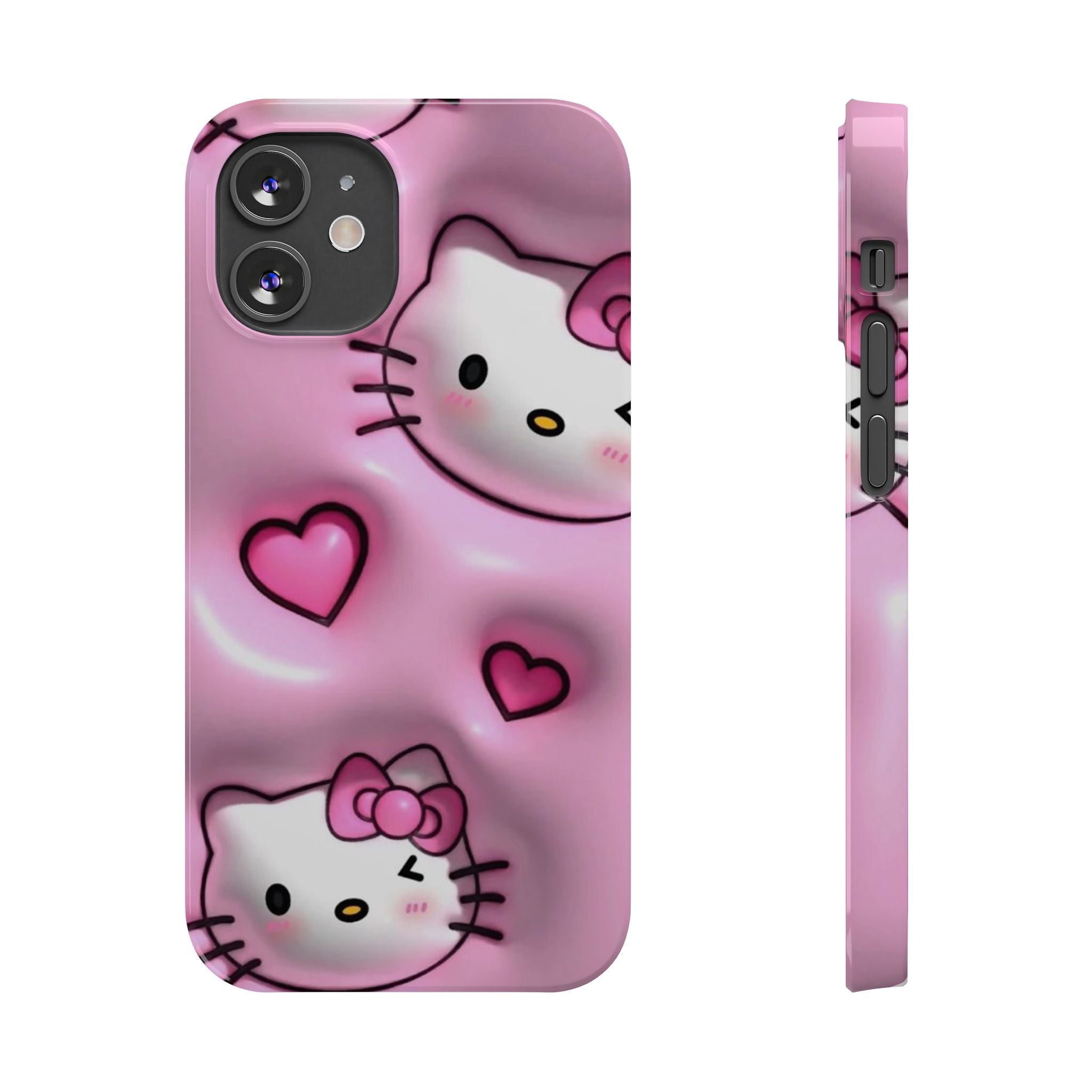 Hello Kitty Pink Hearts Slim Phone Case — Cute Kawaii iPhone Cover