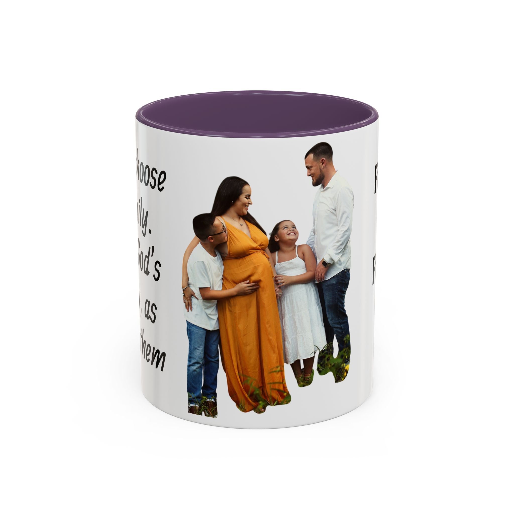 Personalized Family Photo Accent Coffee Mug — Custom 11/15oz Gift