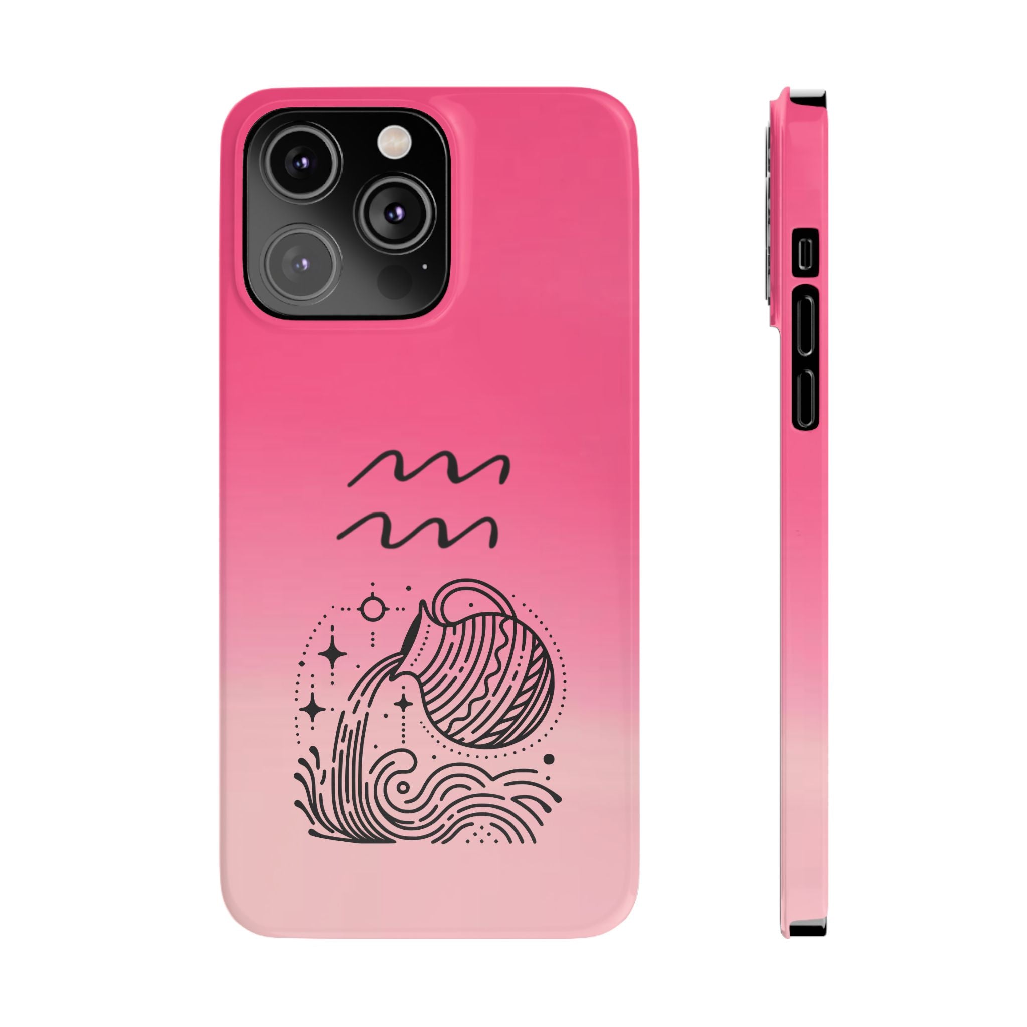 Aquarius Slim Phone Case - Zodiac Astrology Birthday Gift