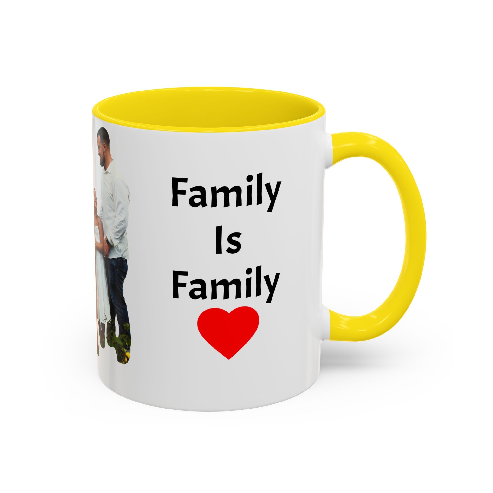Personalized Family Photo Accent Coffee Mug — Custom 11/15oz Gift