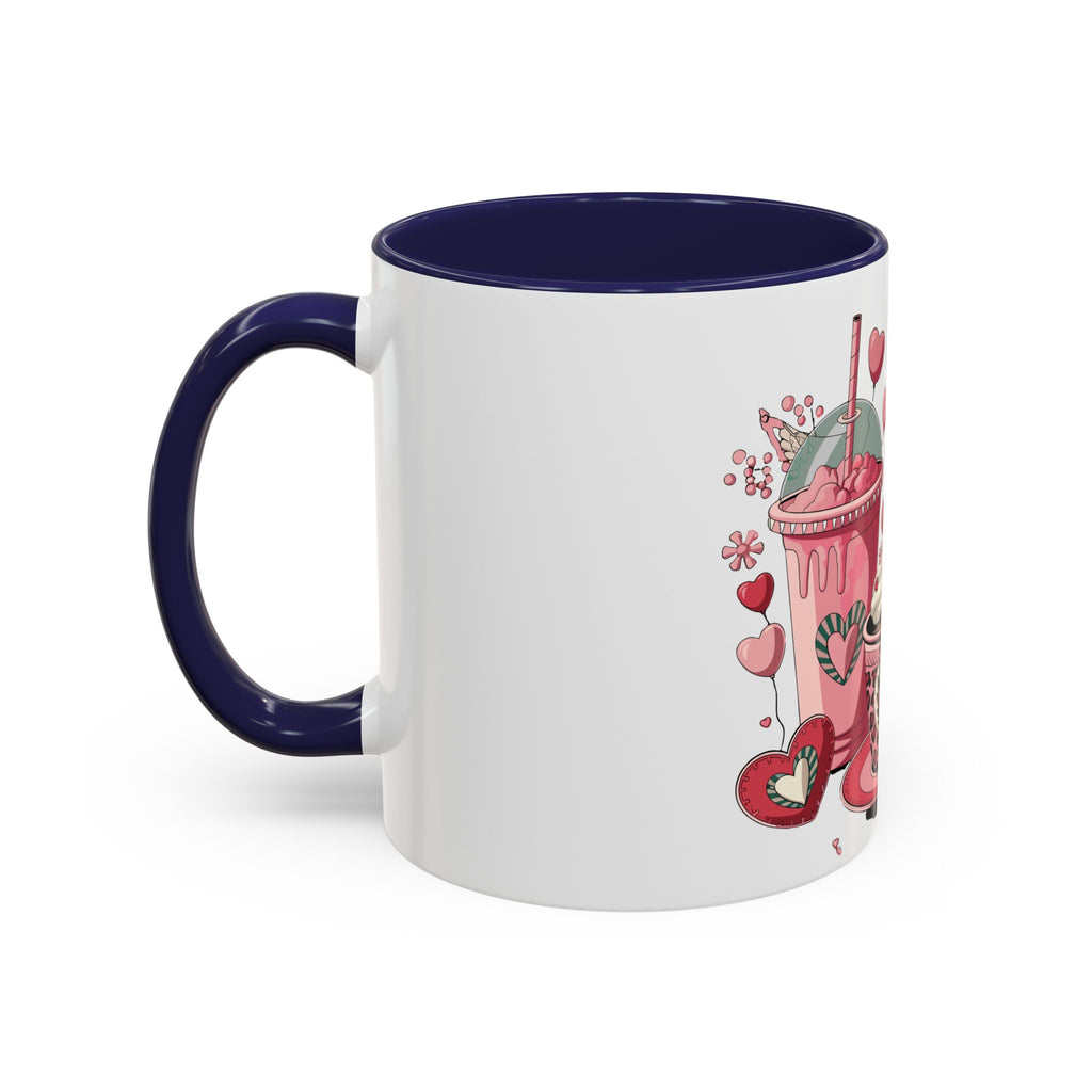 Valentine Dessert Love Accent Coffee Mug — Heart Cupcakes & Sweets 11/15oz