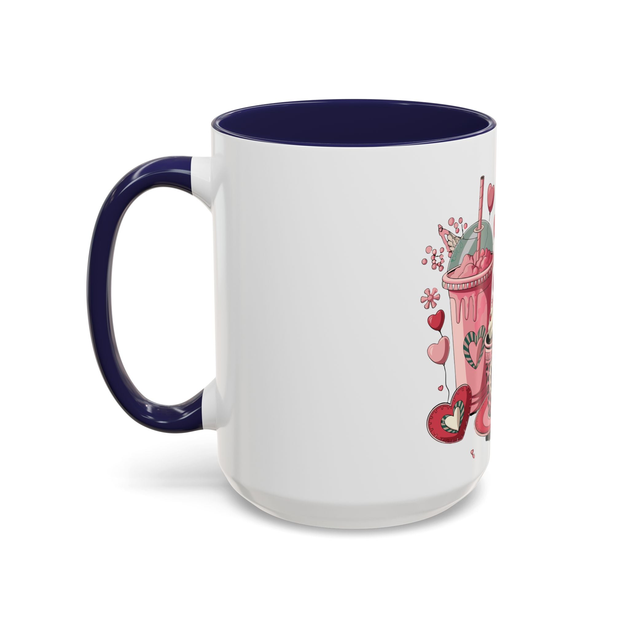 Valentine Dessert Love Accent Coffee Mug — Heart Cupcakes & Sweets 11/15oz