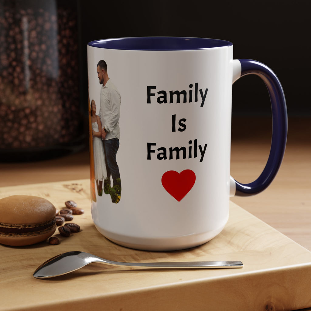 Personalized Family Photo Accent Coffee Mug — Custom 11/15oz Gift