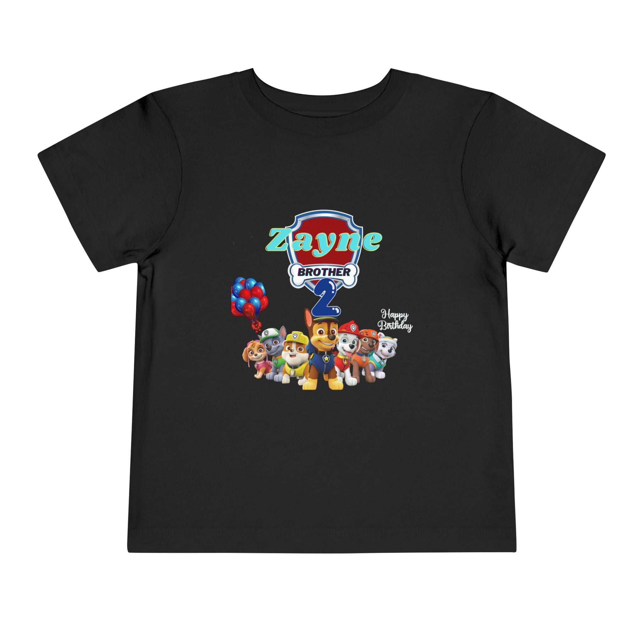 Personalized Toddler Tee — “Zayne Brother 2” Birthday Shirt