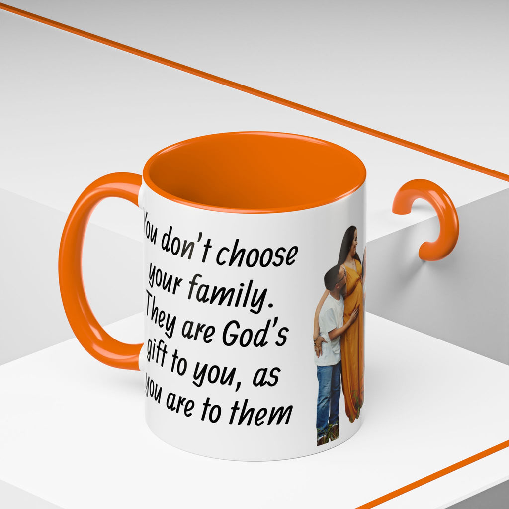 Personalized Family Photo Accent Coffee Mug — Custom 11/15oz Gift