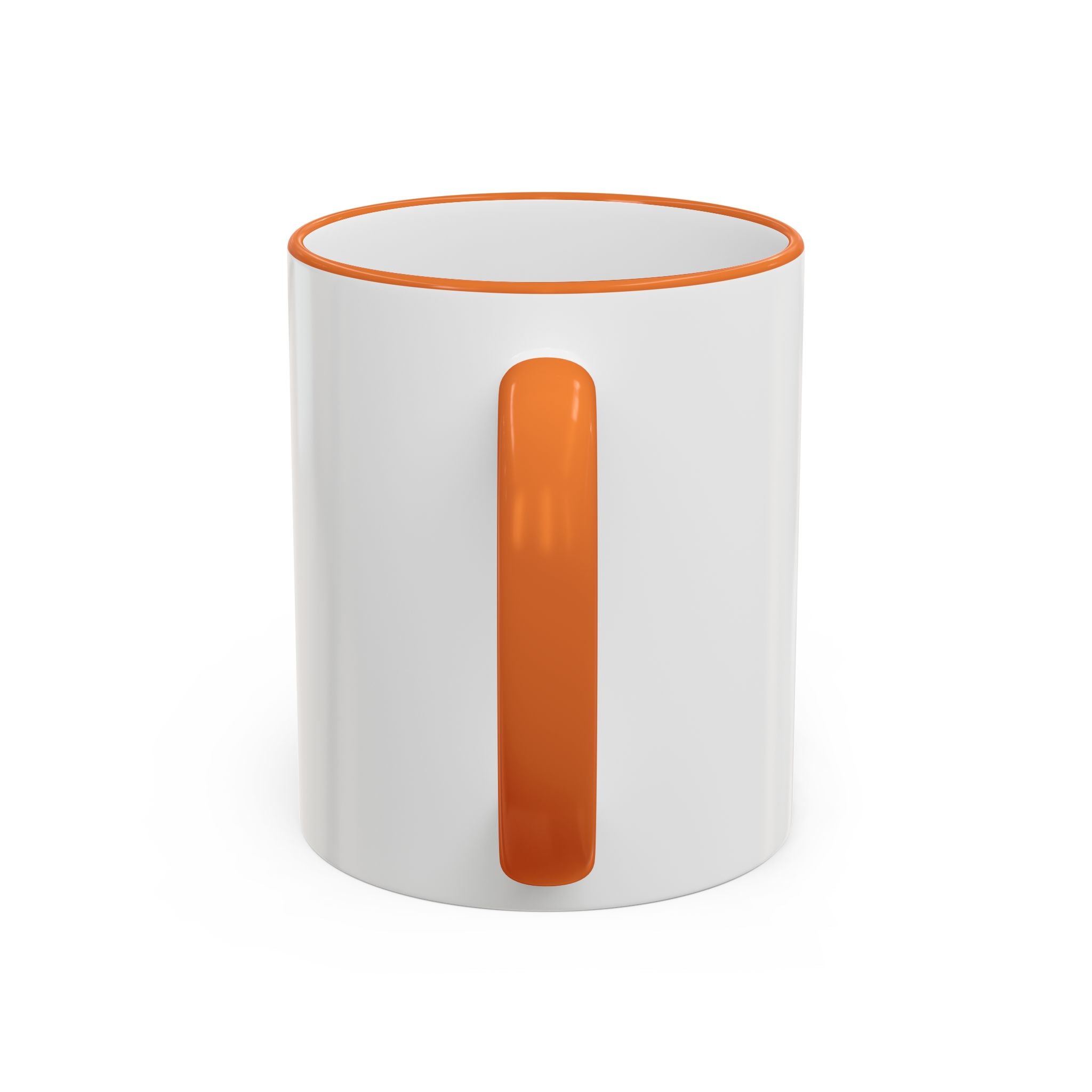 Life Begins After Coffee Accent Rim Mug — Cute Script Coffee Lover Gift (11oz/15oz)