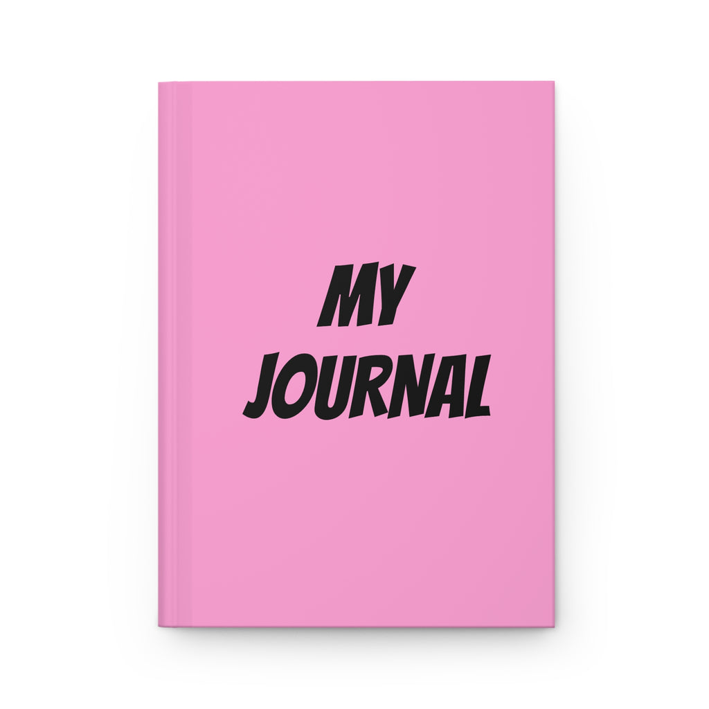 Pink Hardcover Journal - My Journal Matte Notebook with Heart Accent | Gift for Teens & Women