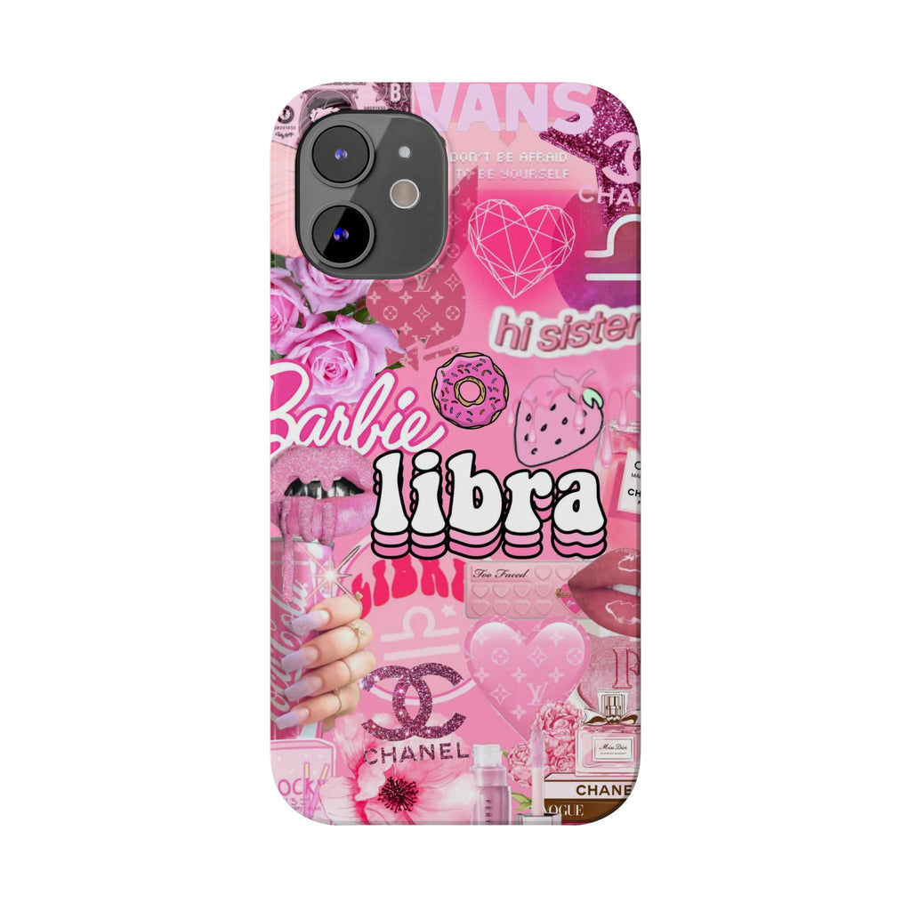 Libra Pink Collage Slim Phone Case