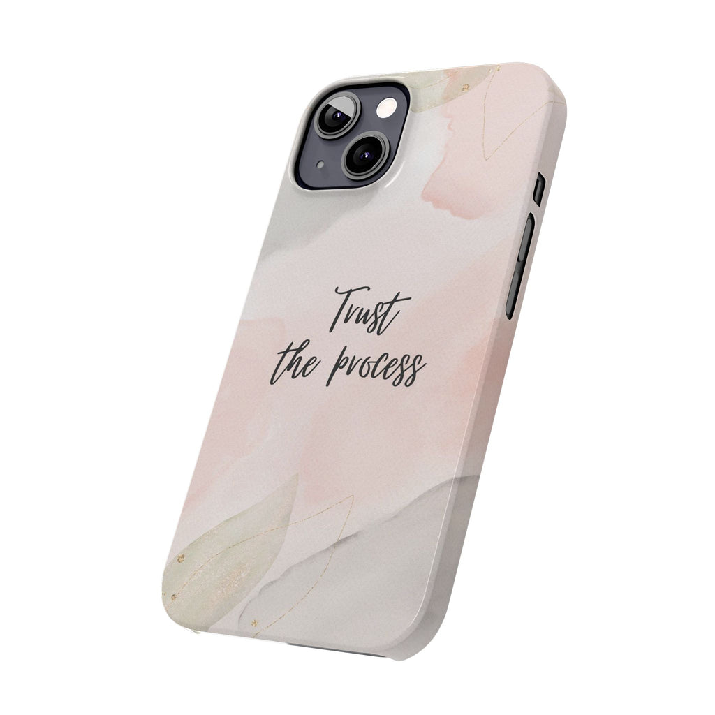 Slim Phone Case — Trust the Process Floral Watercolor Phone Cover