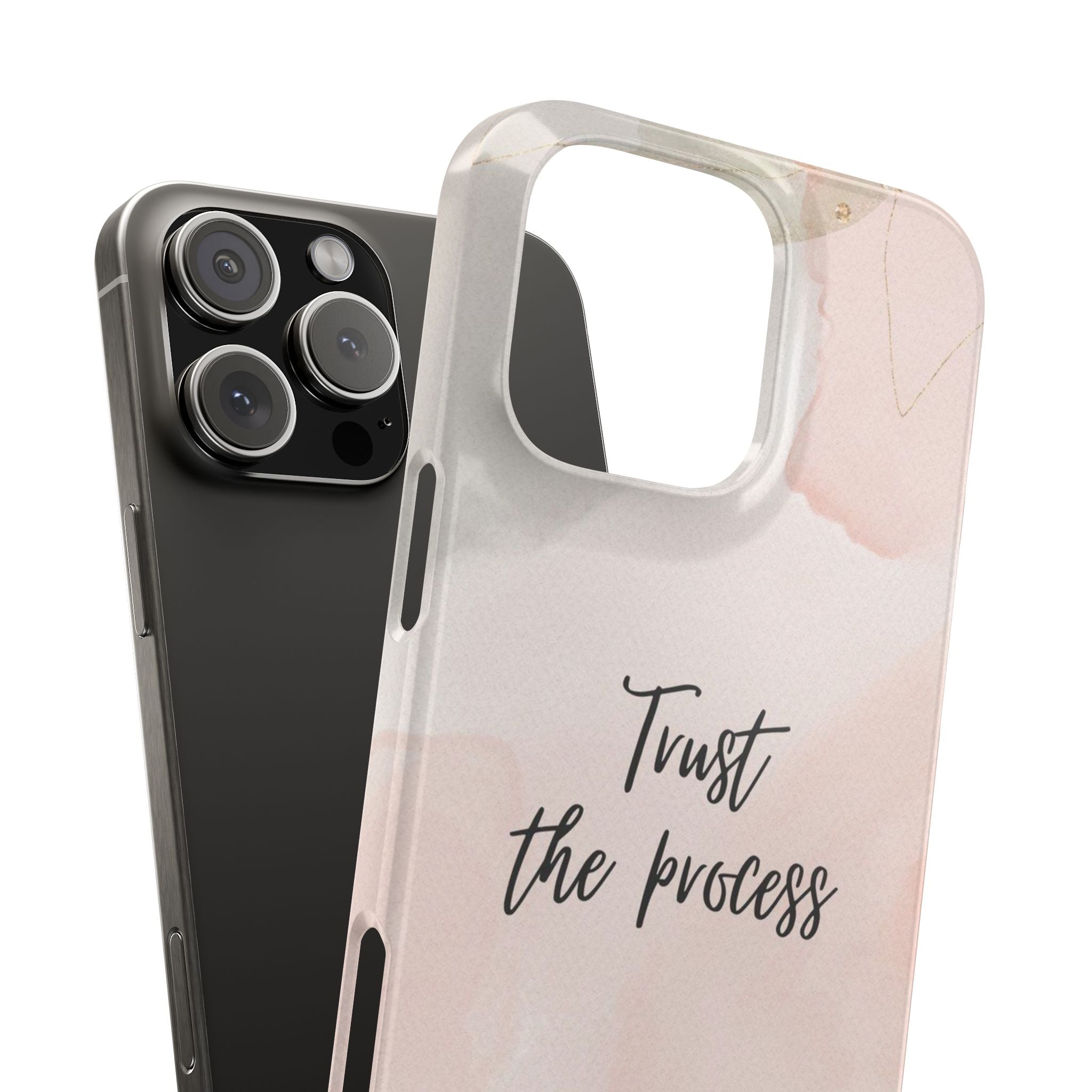 Slim Phone Case — Trust the Process Floral Watercolor Phone Cover