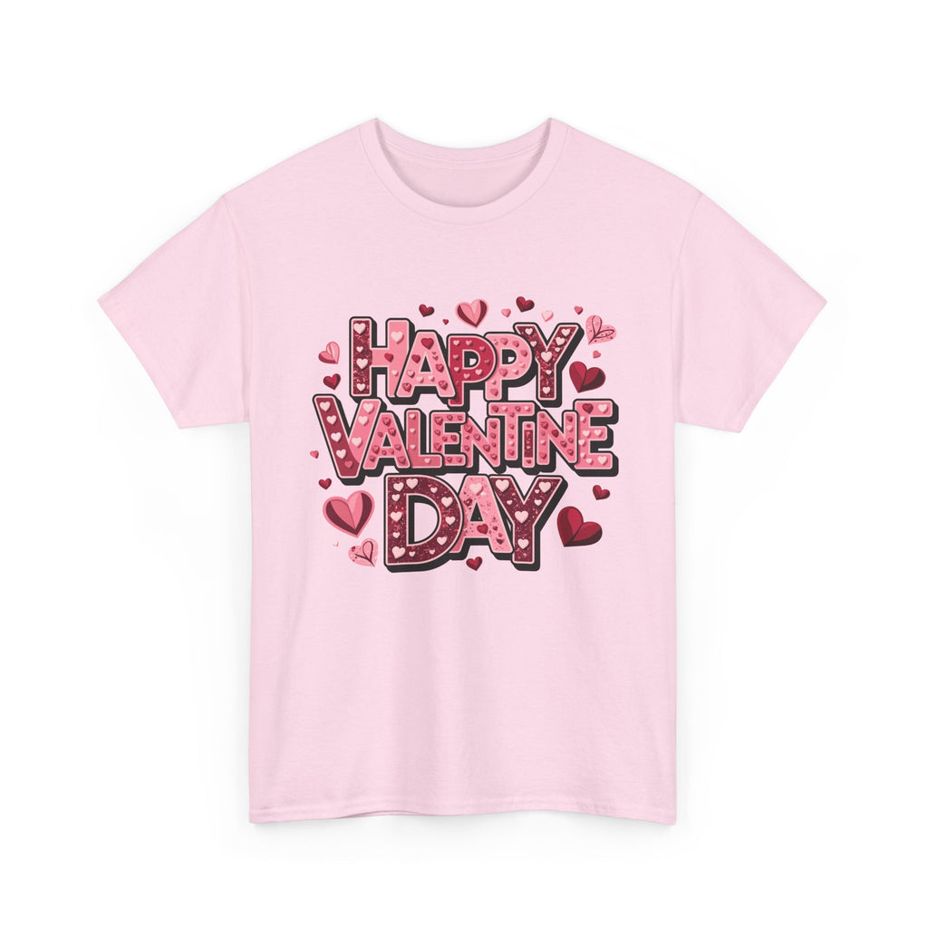 Valentine's Day Tee — 'Happy Valentine Day' Heart Graphic Shirt