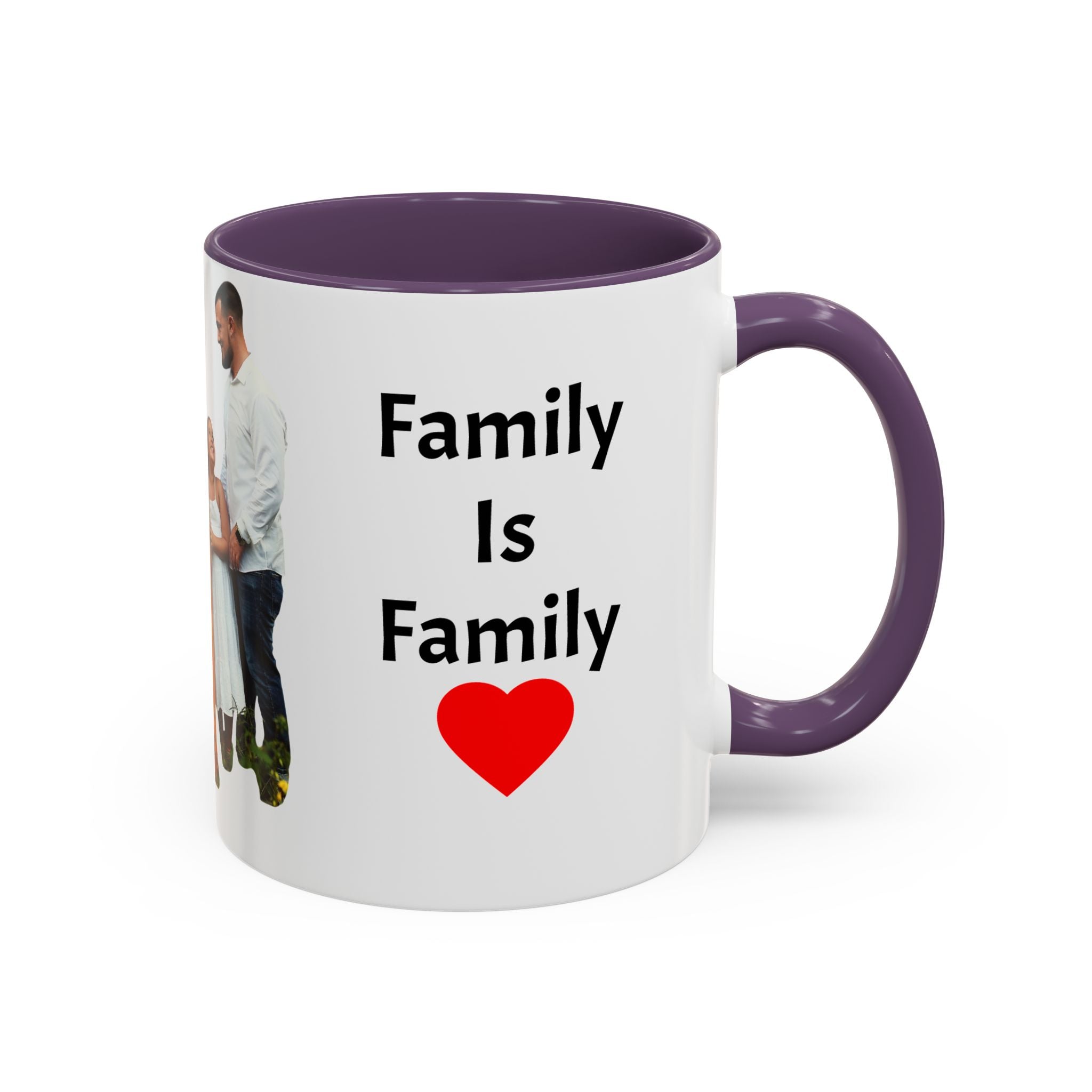 Personalized Family Photo Accent Coffee Mug — Custom 11/15oz Gift