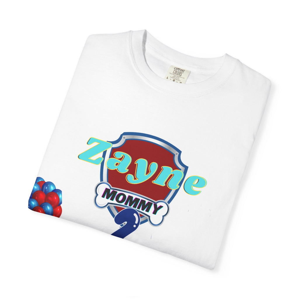 Kids' Paw Patrol Birthday T-Shirt — "Zayne Mommy 2" Personalized Party Tee