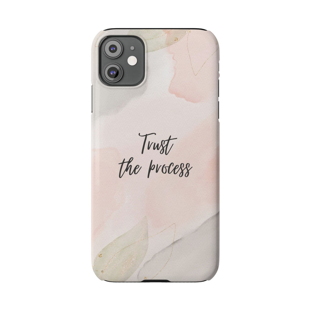 Slim Phone Case — Trust the Process Floral Watercolor Phone Cover