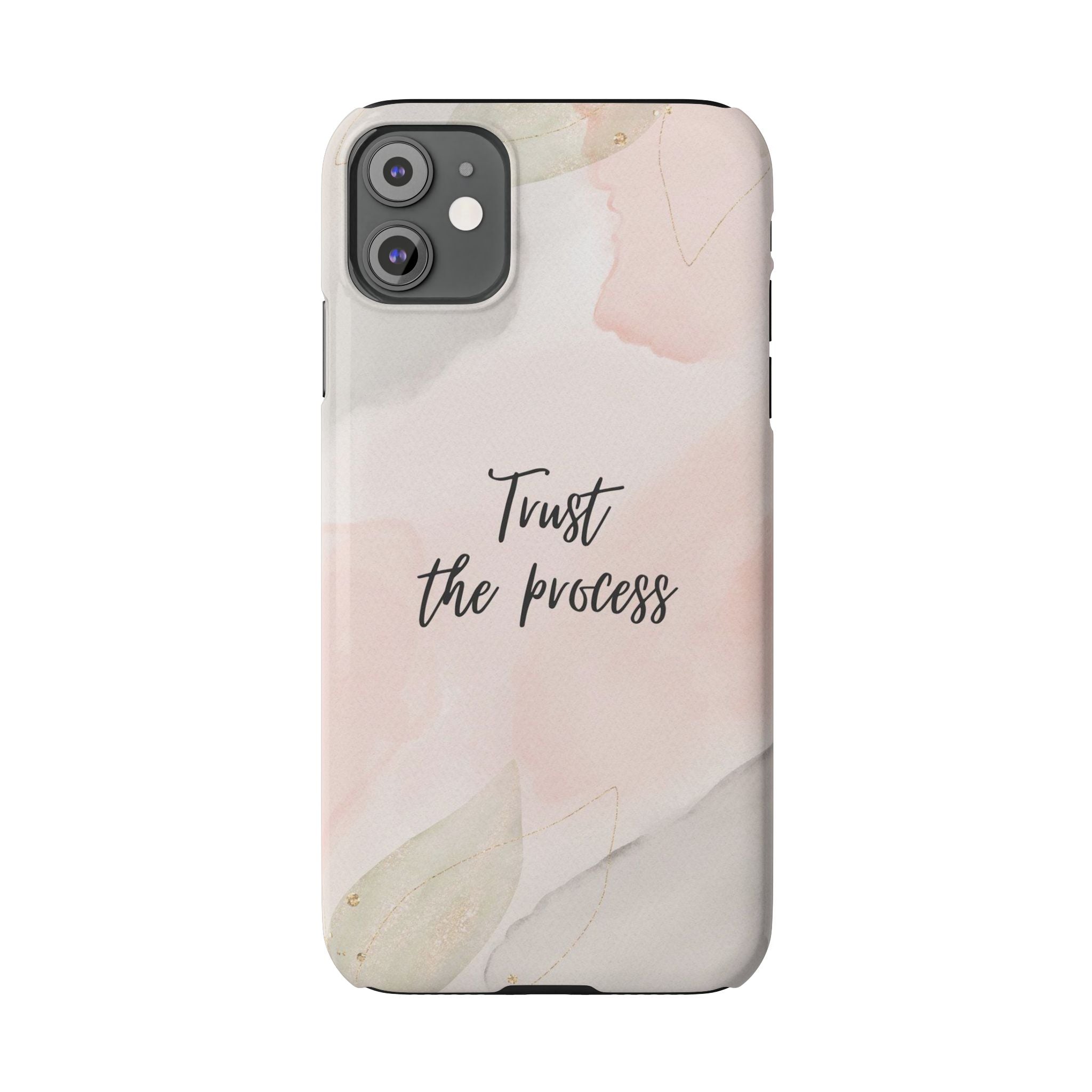 Slim Phone Case — Trust the Process Floral Watercolor Phone Cover
