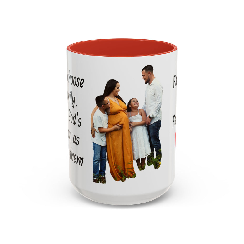 Personalized Family Photo Accent Coffee Mug — Custom 11/15oz Gift