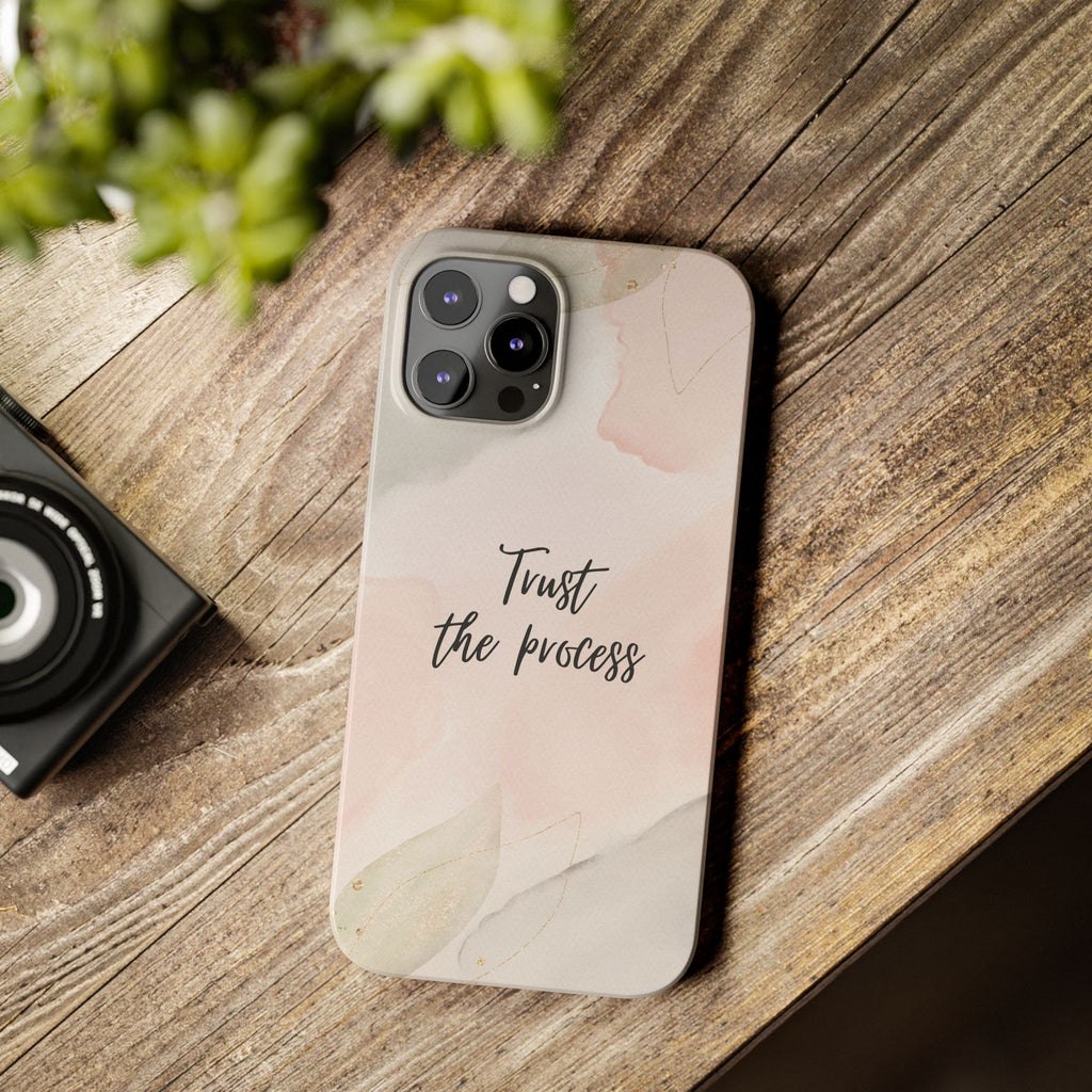 Slim Phone Case — Trust the Process Floral Watercolor Phone Cover