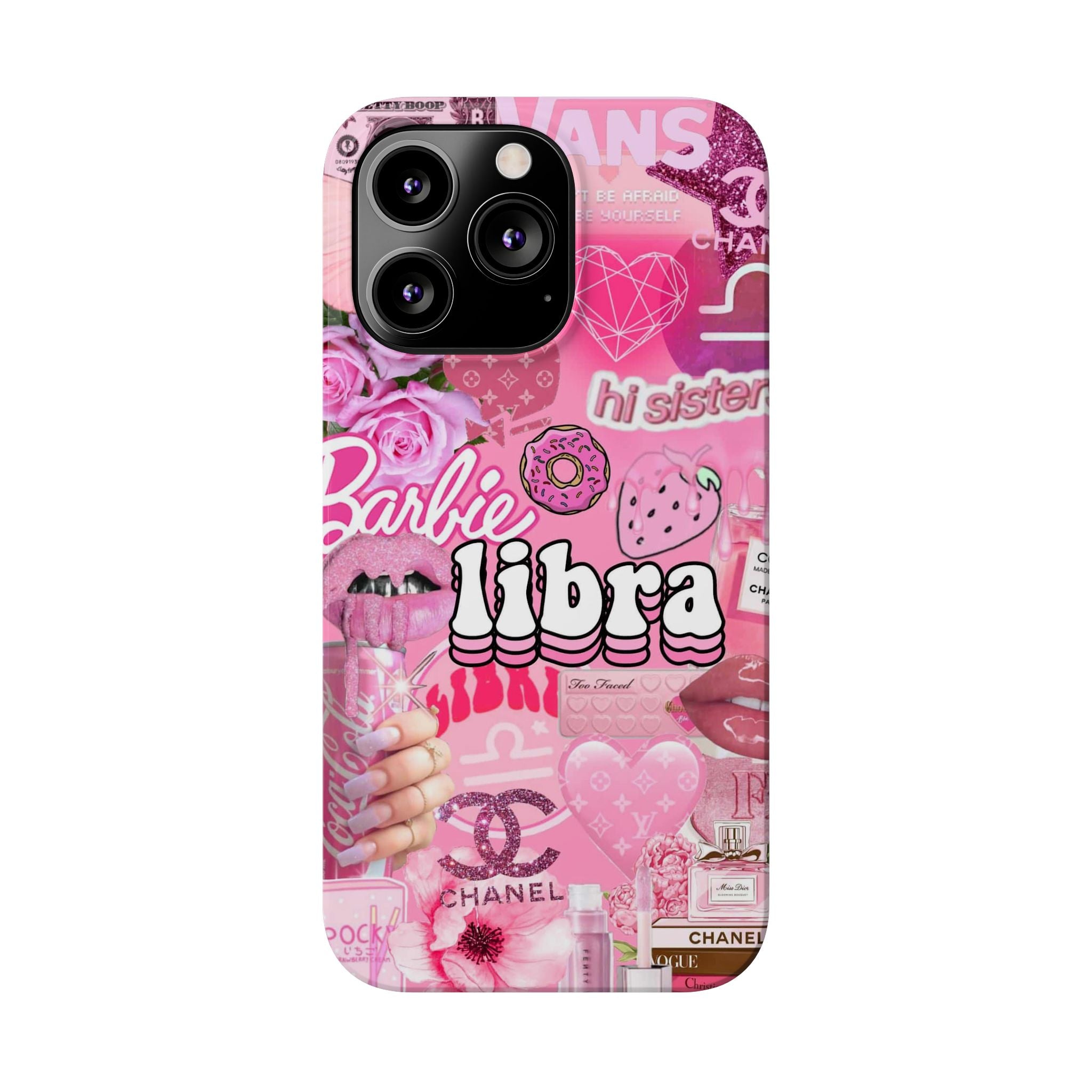 Libra Pink Collage Slim Phone Case