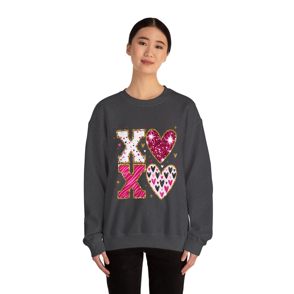 Valentine XOXO Heart Crewneck Sweatshirt
