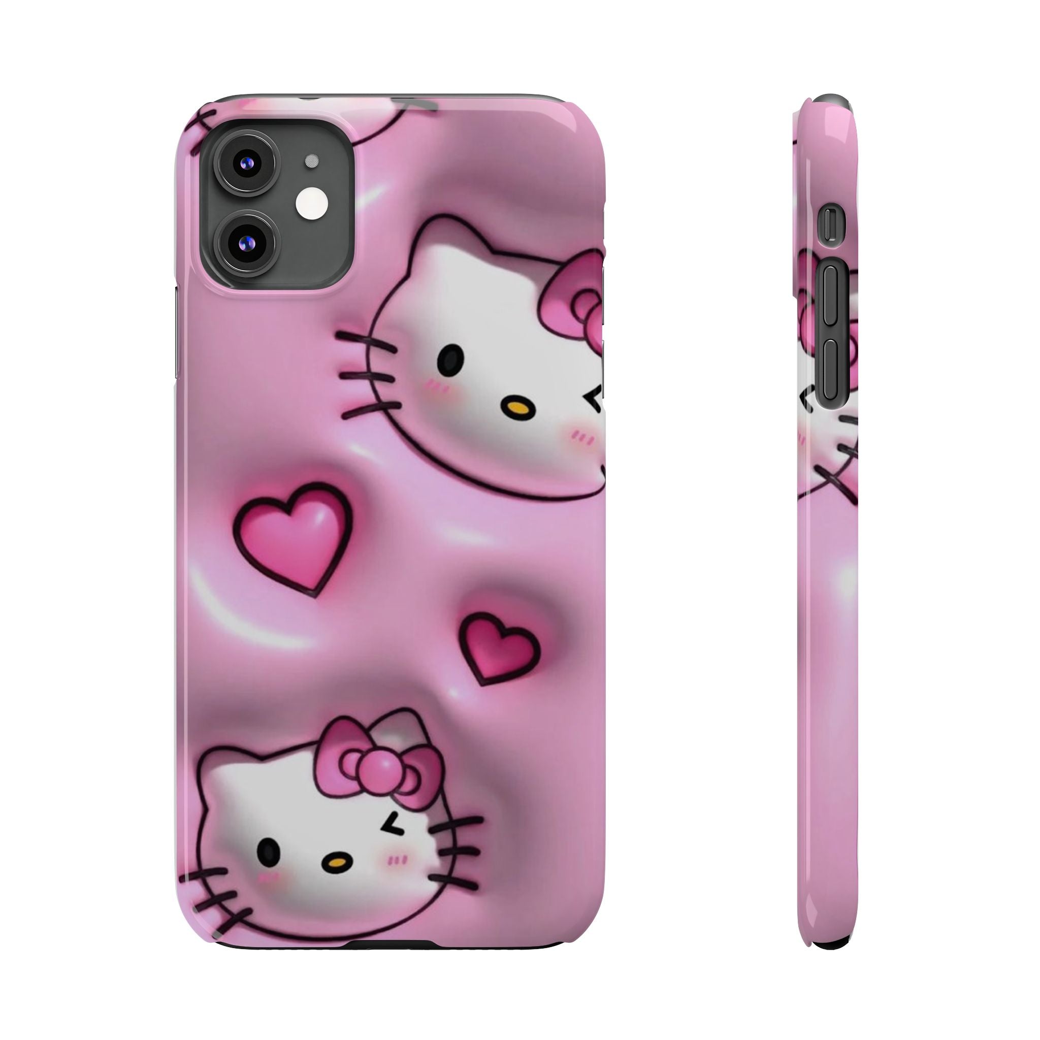 Hello Kitty Pink Hearts Slim Phone Case — Cute Kawaii iPhone Cover