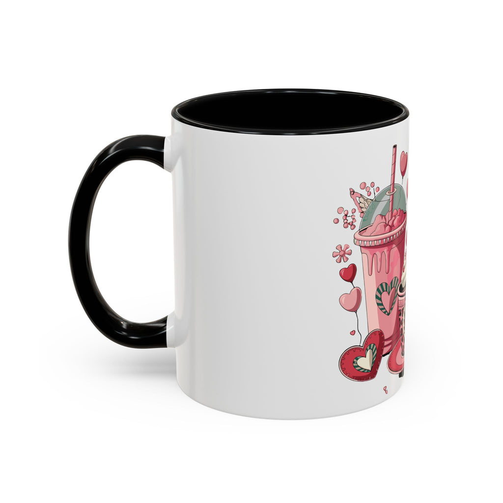 Valentine Dessert Love Accent Coffee Mug — Heart Cupcakes & Sweets 11/15oz