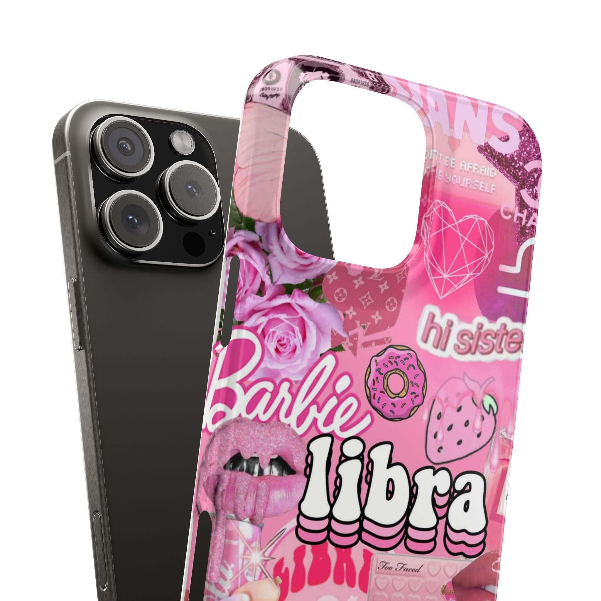 Libra Pink Collage Slim Phone Case