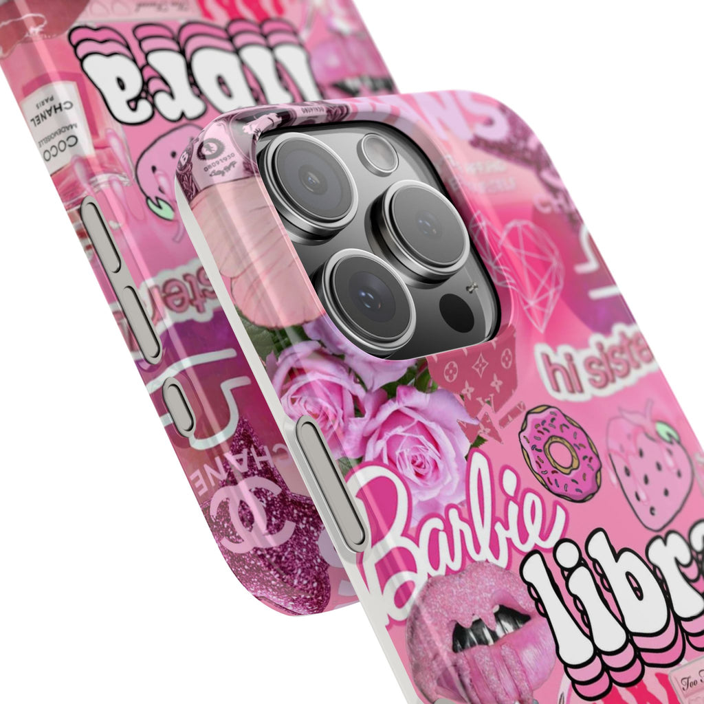 Libra Pink Collage Slim Phone Case