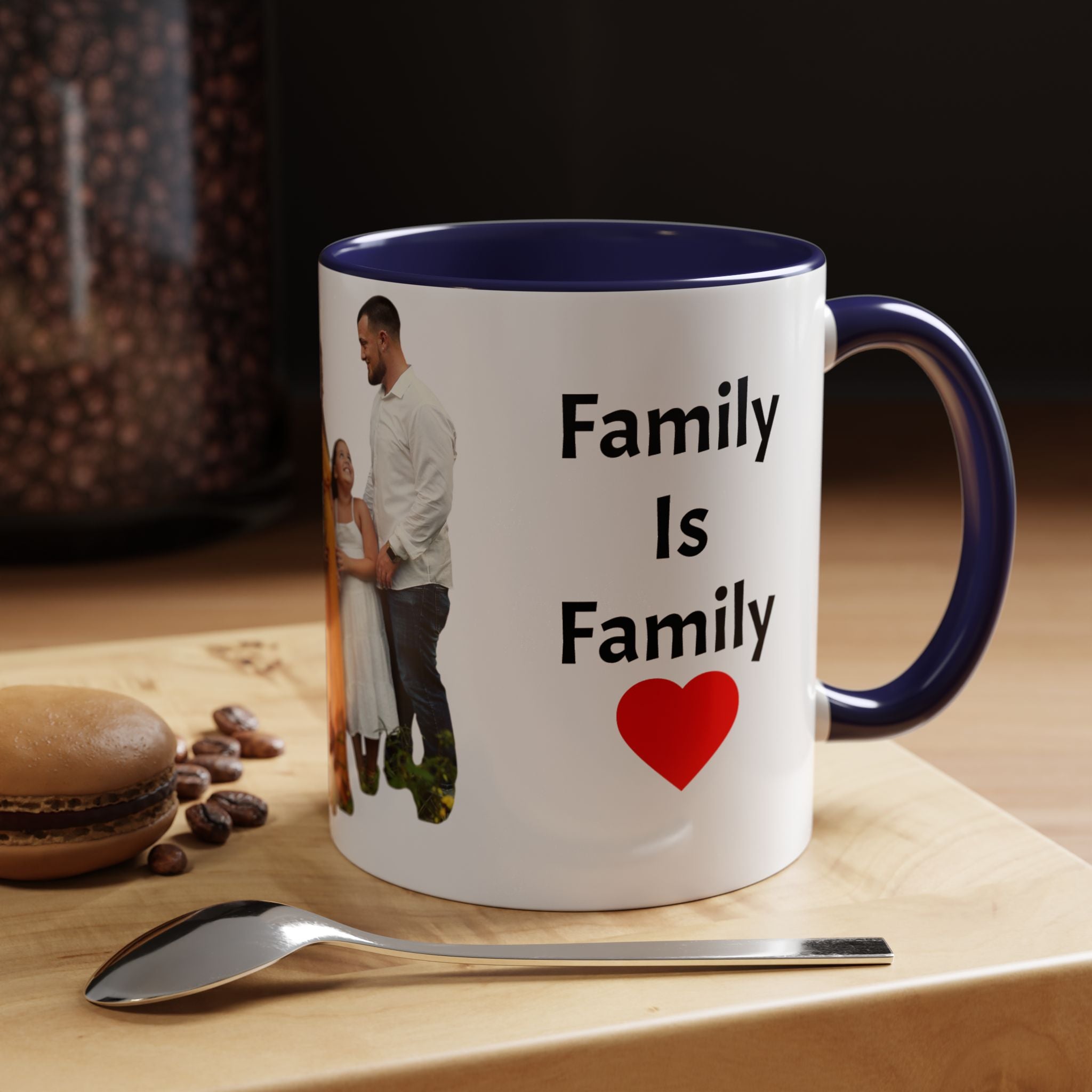 Personalized Family Photo Accent Coffee Mug — Custom 11/15oz Gift
