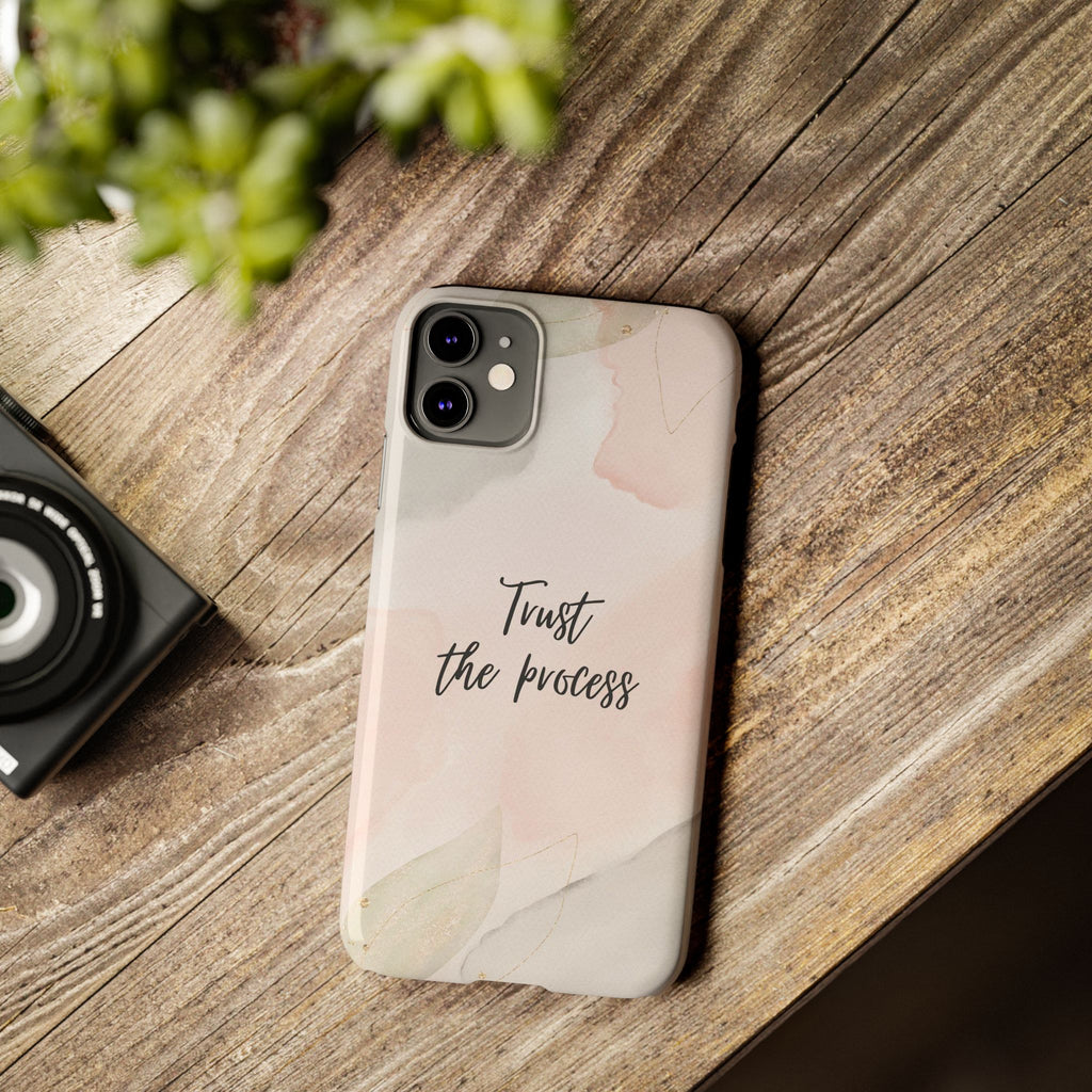 Slim Phone Case — Trust the Process Floral Watercolor Phone Cover