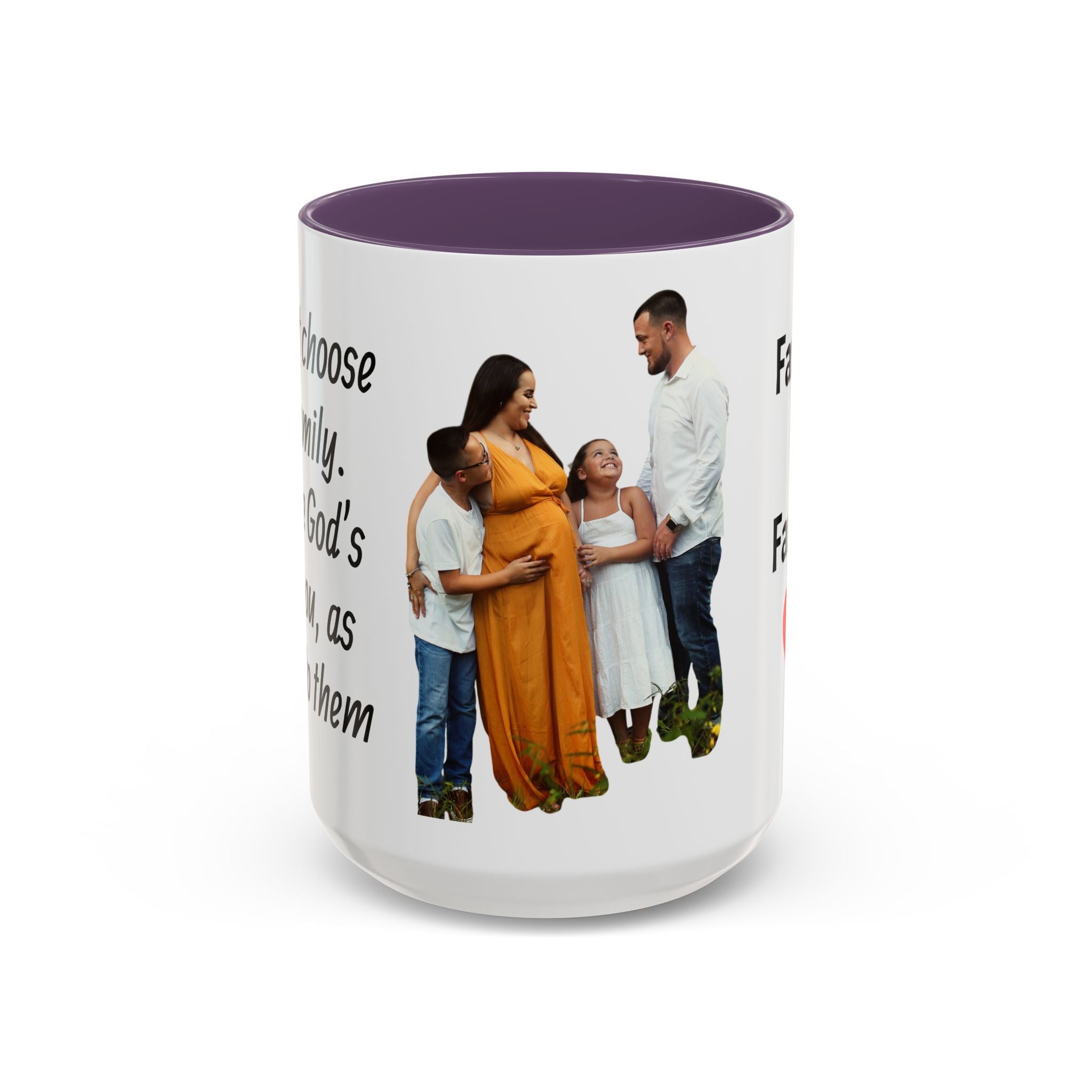 Personalized Family Photo Accent Coffee Mug — Custom 11/15oz Gift