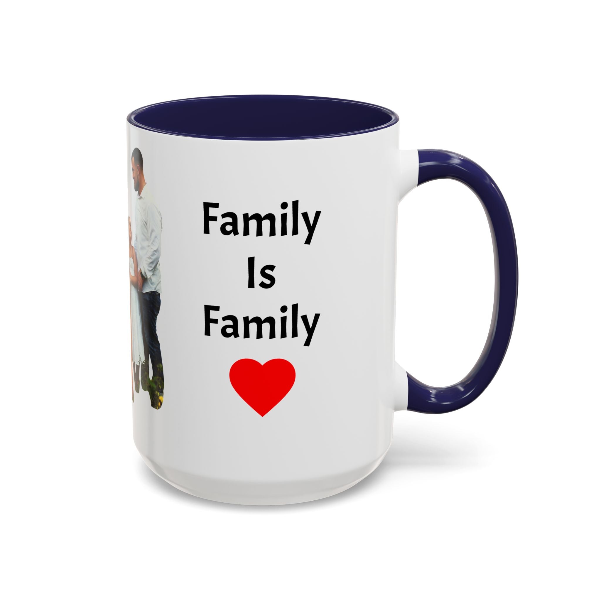 Personalized Family Photo Accent Coffee Mug — Custom 11/15oz Gift