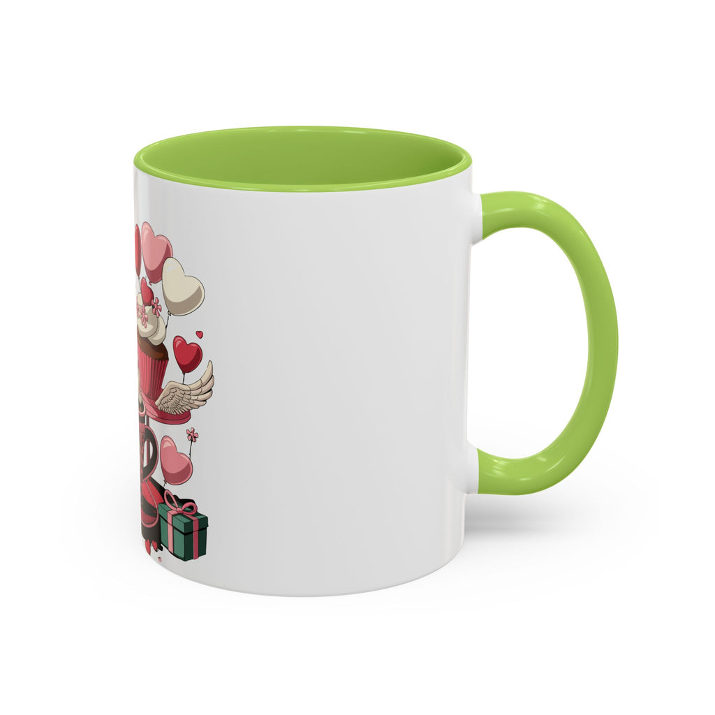 Valentine Dessert Love Accent Coffee Mug — Heart Cupcakes & Sweets 11/15oz