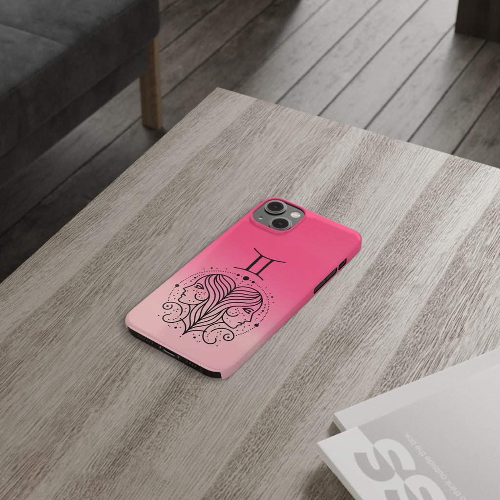 Gemini Slim Phone Case — Zodiac Constellation Design