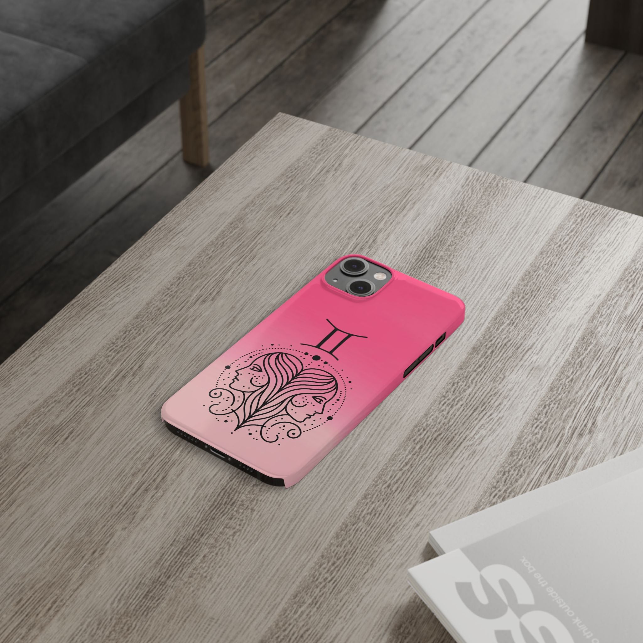 Gemini Slim Phone Case — Zodiac Constellation Design
