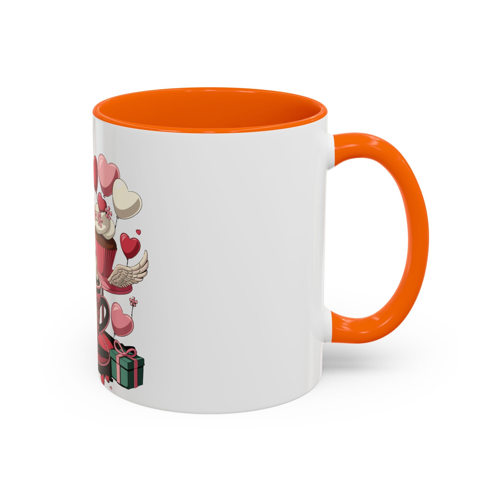 Valentine Dessert Love Accent Coffee Mug — Heart Cupcakes & Sweets 11/15oz