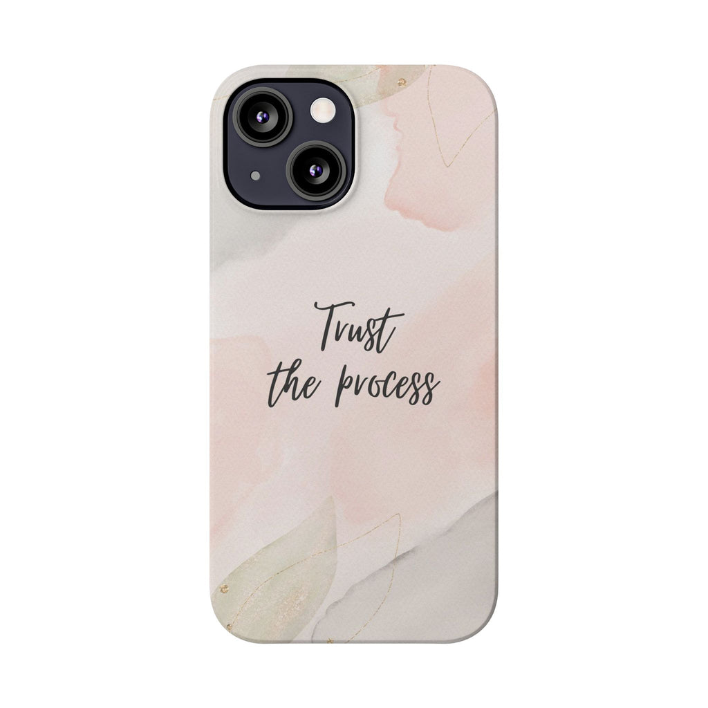 Slim Phone Case — Trust the Process Floral Watercolor Phone Cover