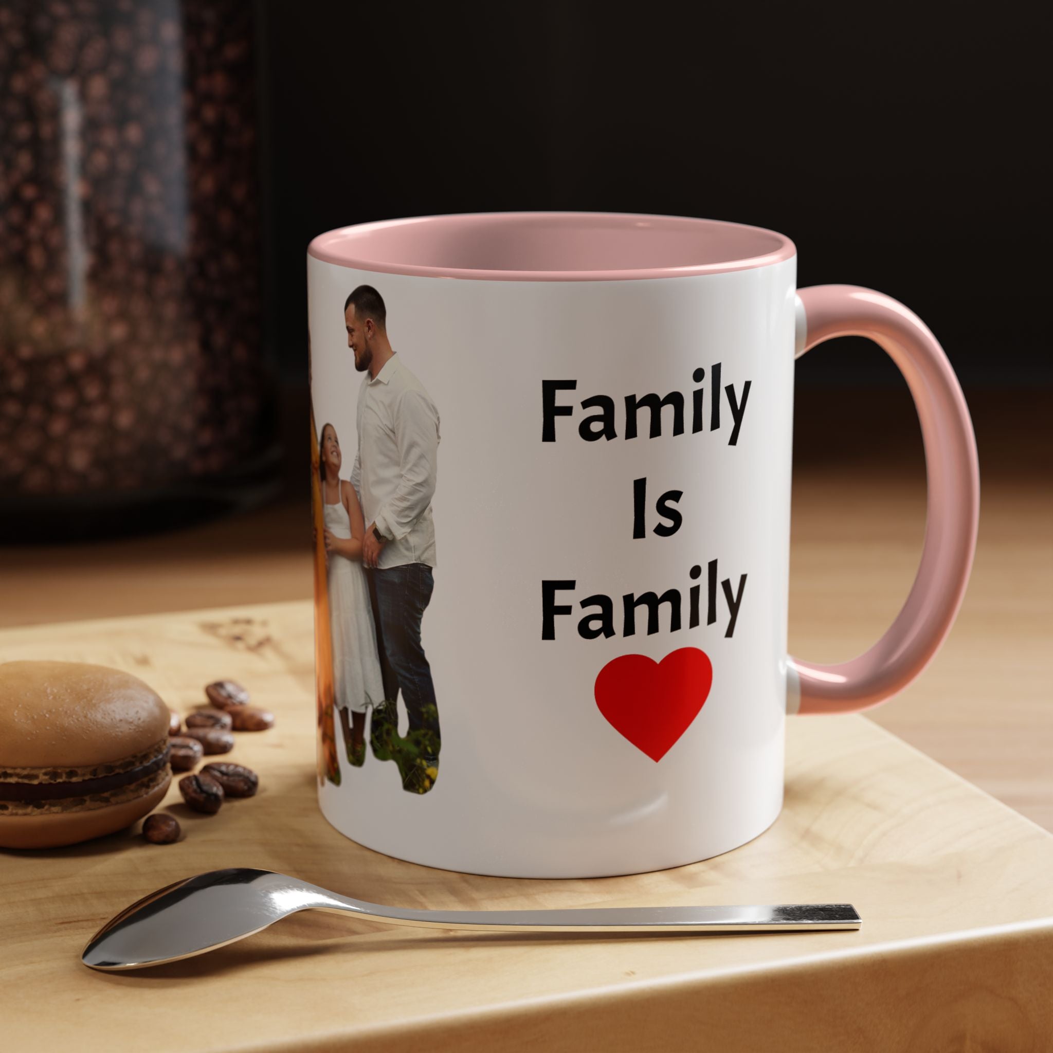 Personalized Family Photo Accent Coffee Mug — Custom 11/15oz Gift