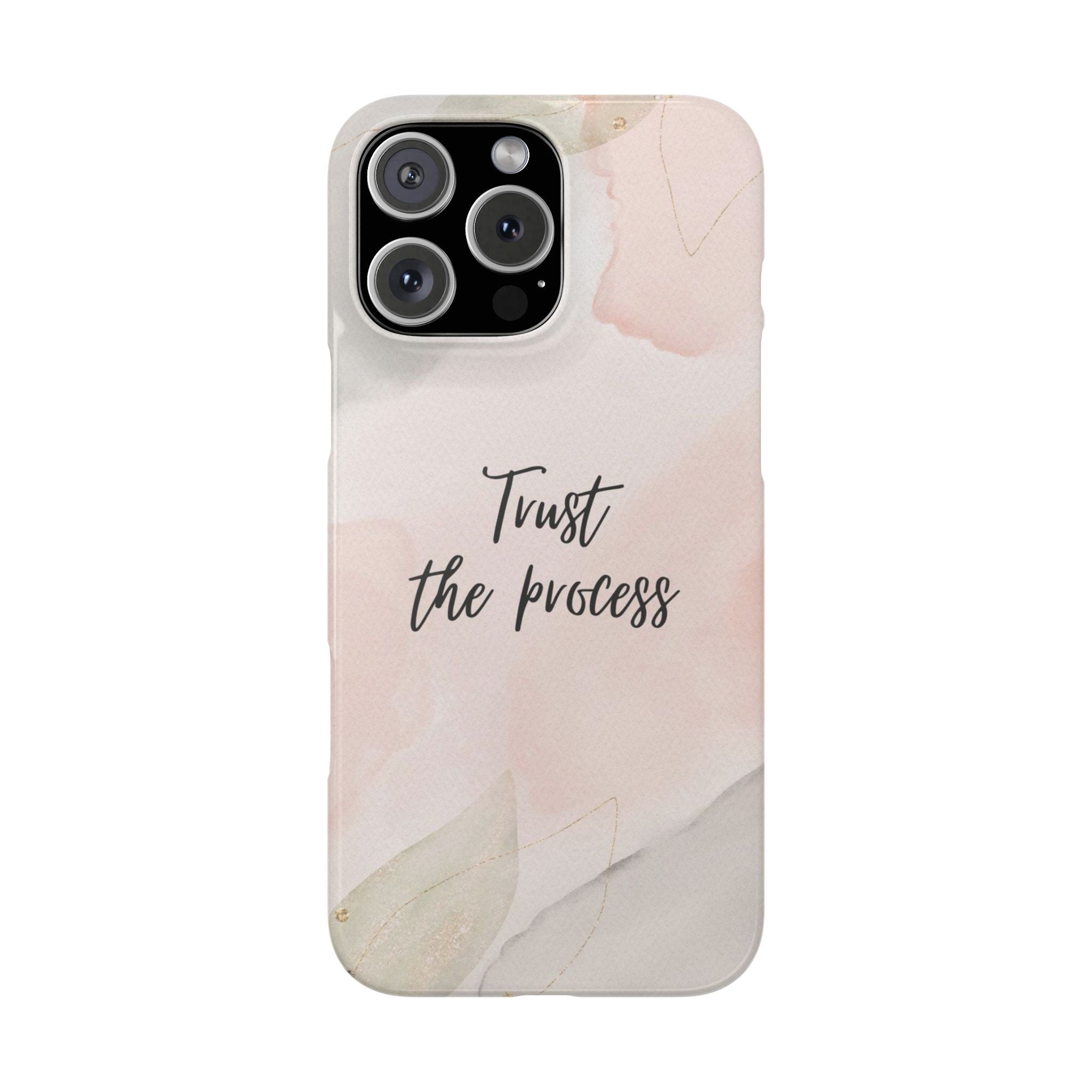 Slim Phone Case — Trust the Process Floral Watercolor Phone Cover