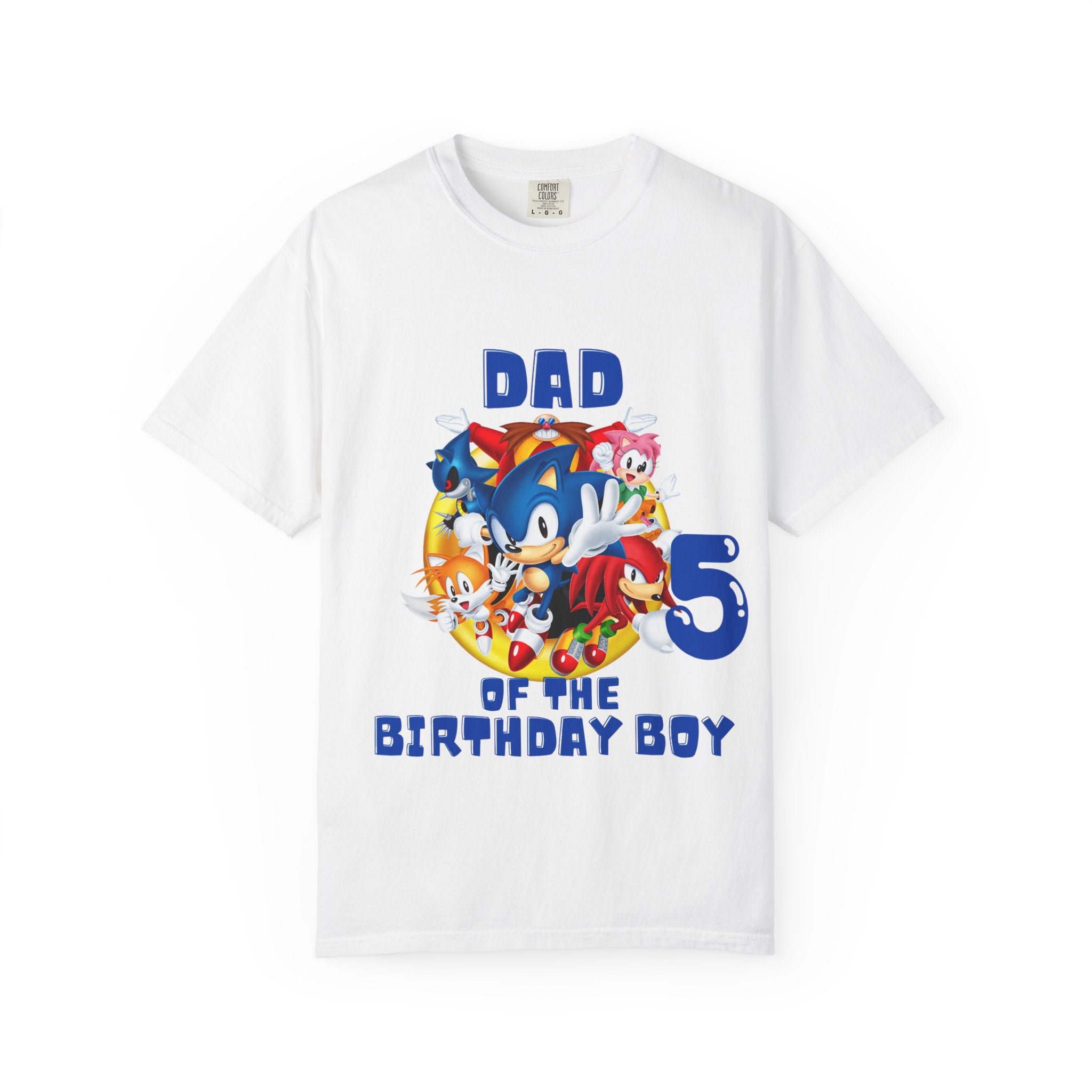 Personalized Dad of the Birthday Boy 5 T-Shirt — Kids' Party Dad Tee