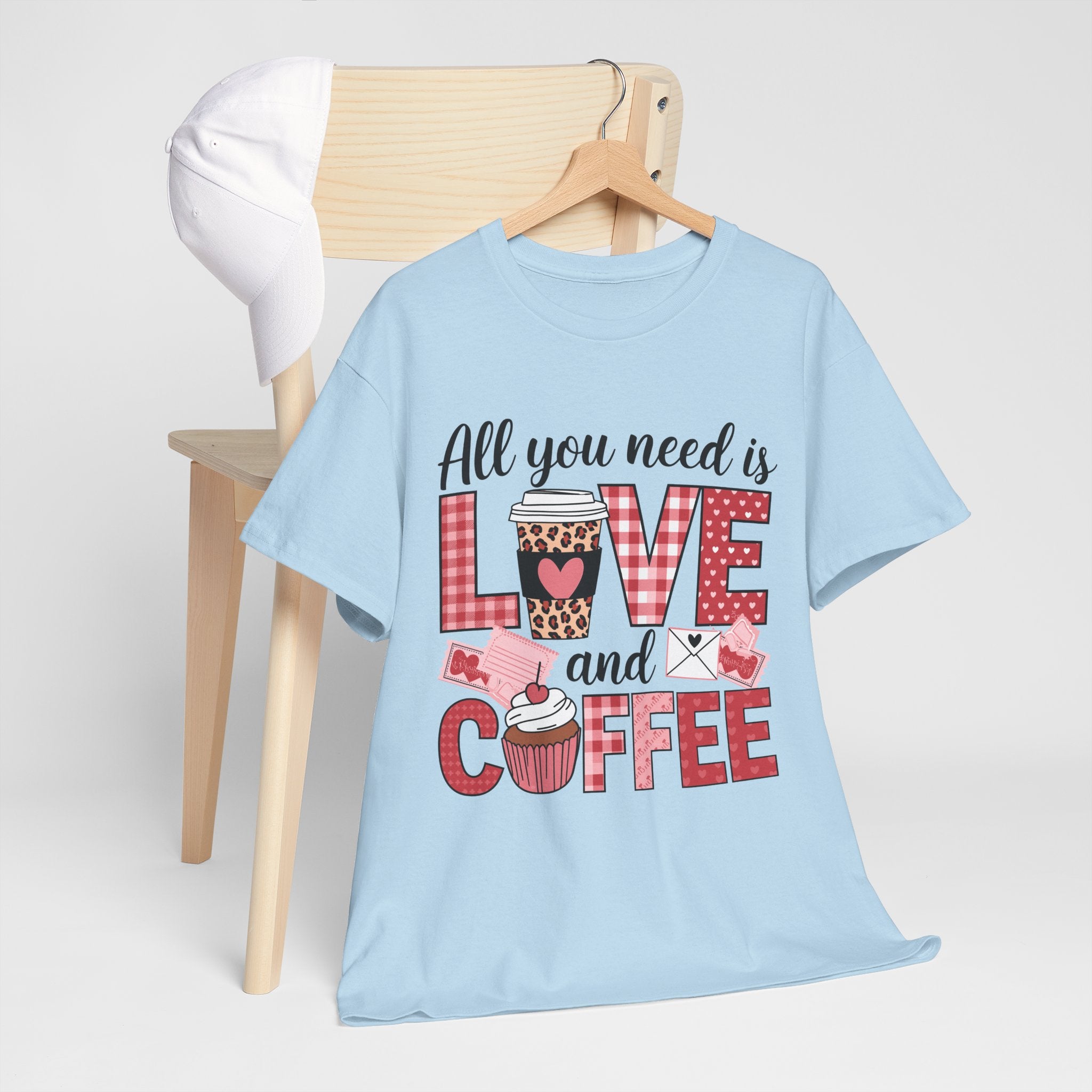 All You Need Is Love and Coffee T-Shirt — Valentine Coffee Tee