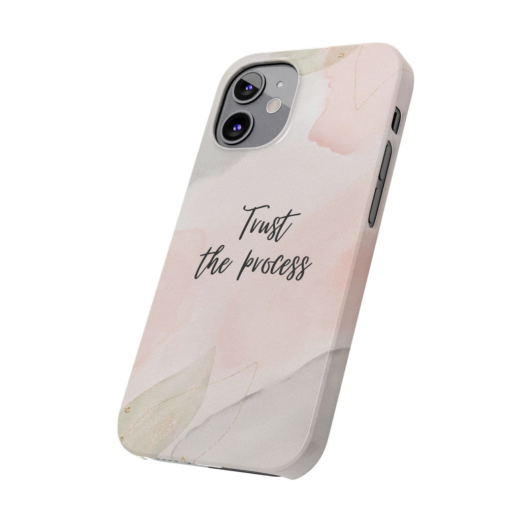 Slim Phone Case — Trust the Process Floral Watercolor Phone Cover